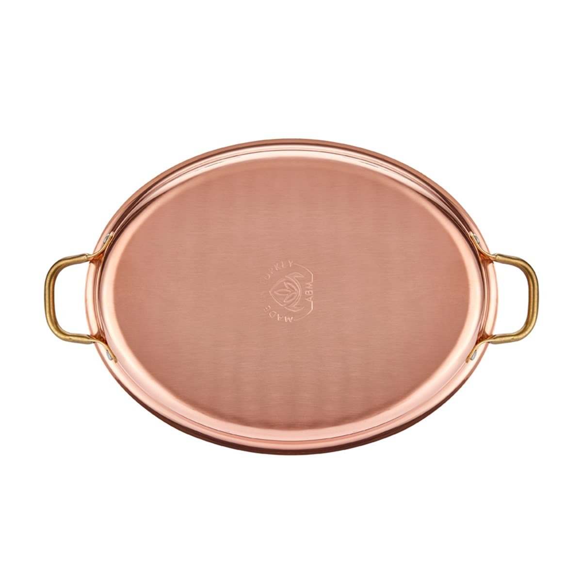 Multi Metal Copper Oval Low Omelette Pan