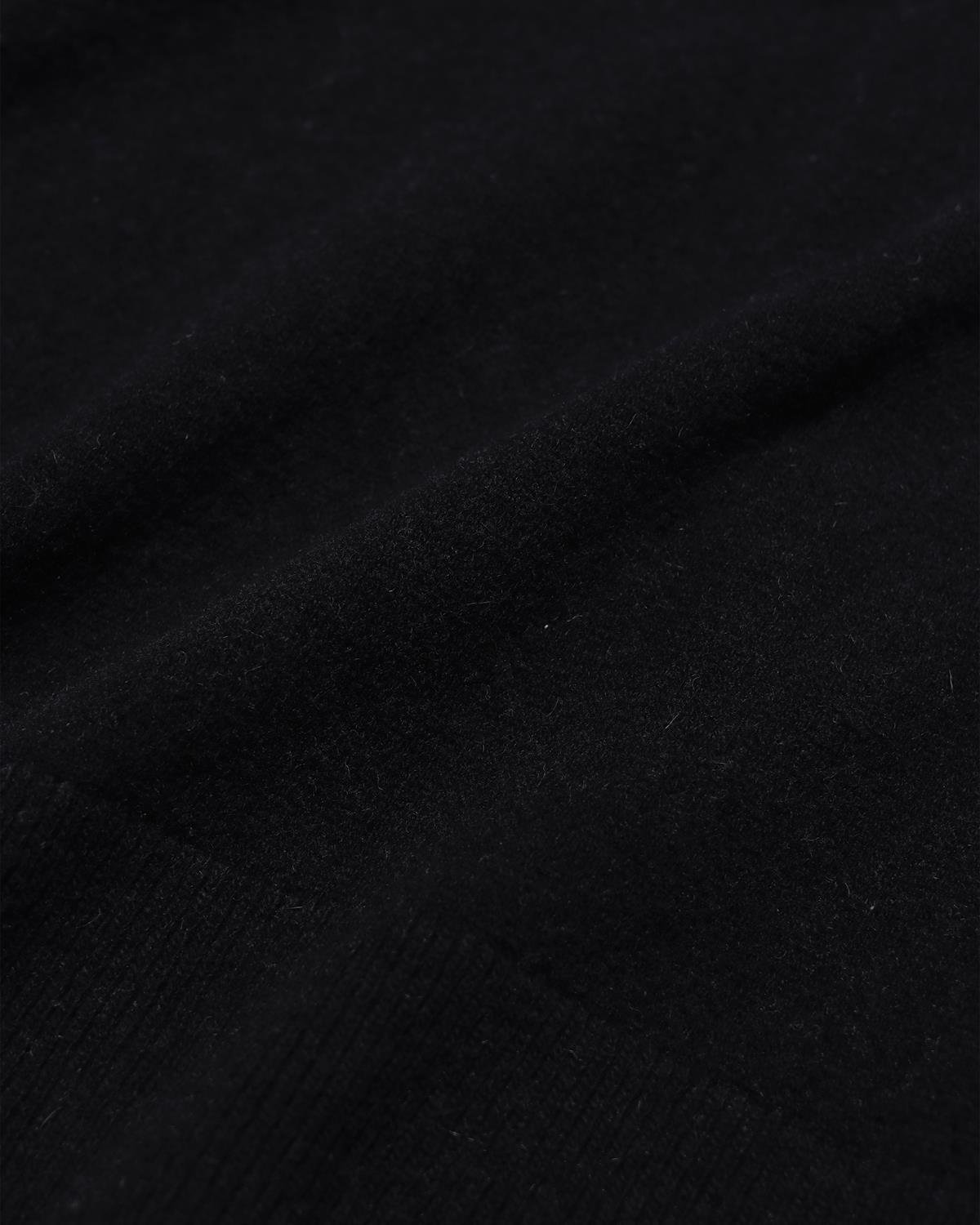 Far Afield KIER KNITTED POLO Polo Yaka Standart Kesim Yün Karışım Erkek Triko Kazak - Siyah