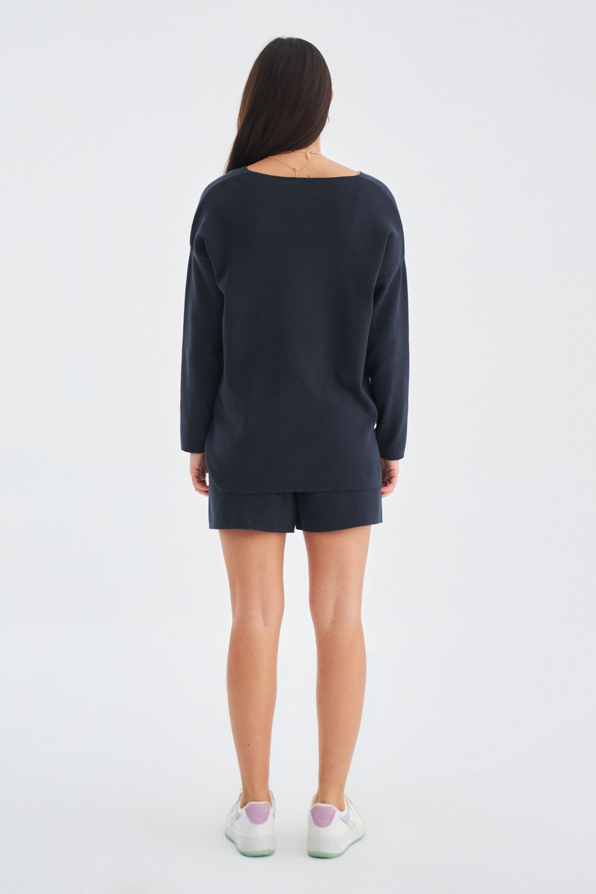 Peraluna %100 Pamuk Antrasit Kadın Şort