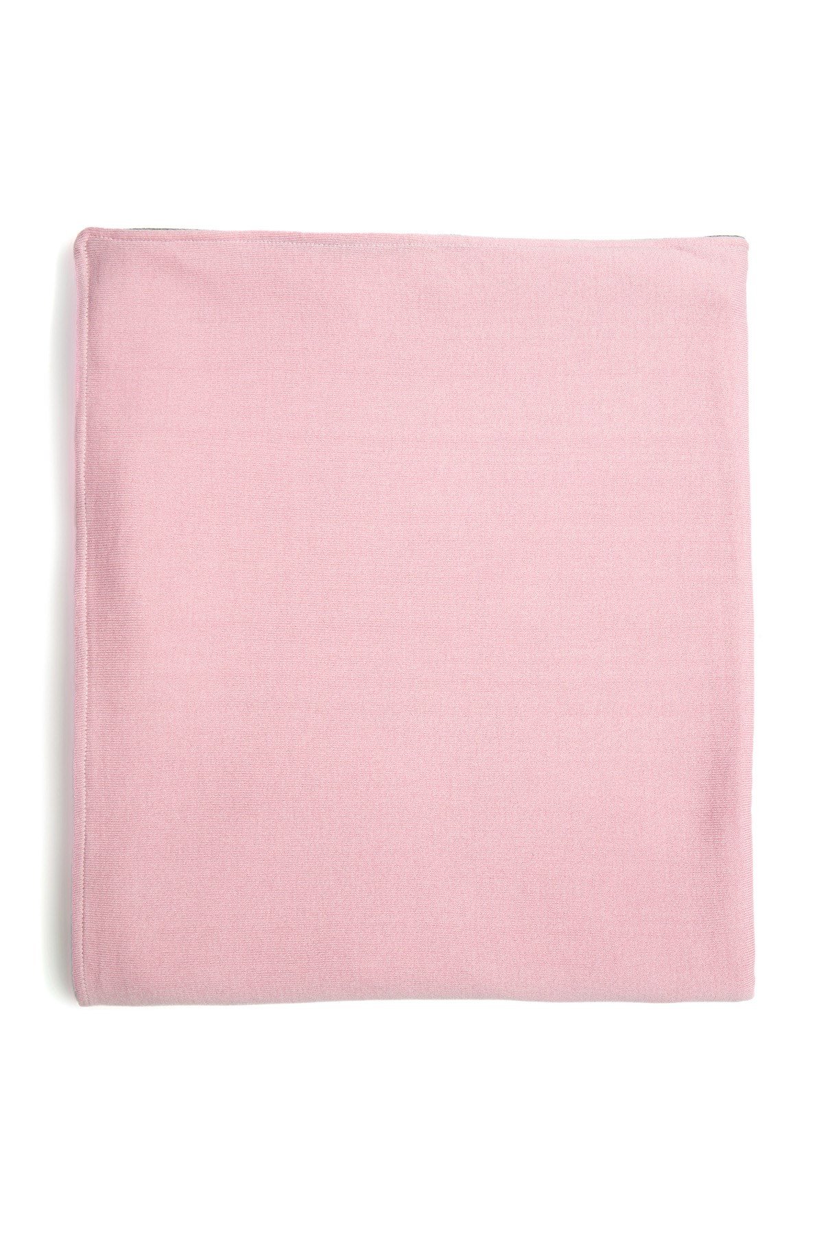 Peraluna %100 Pamuk Triko Astarlı Dikdörtgen Bebek / Çocuk Battaniye Pembe-Gri 100x160 CM