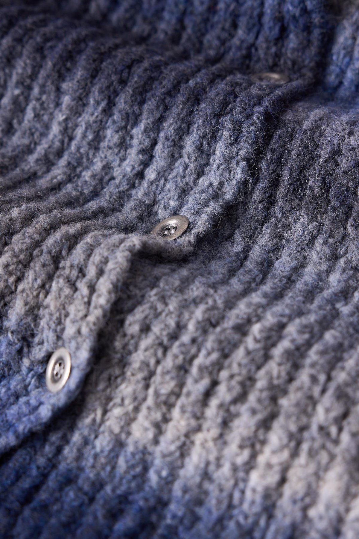 Peraluna Anabella Bol Kesim Kadın Triko Hırka - İndigo Melanj