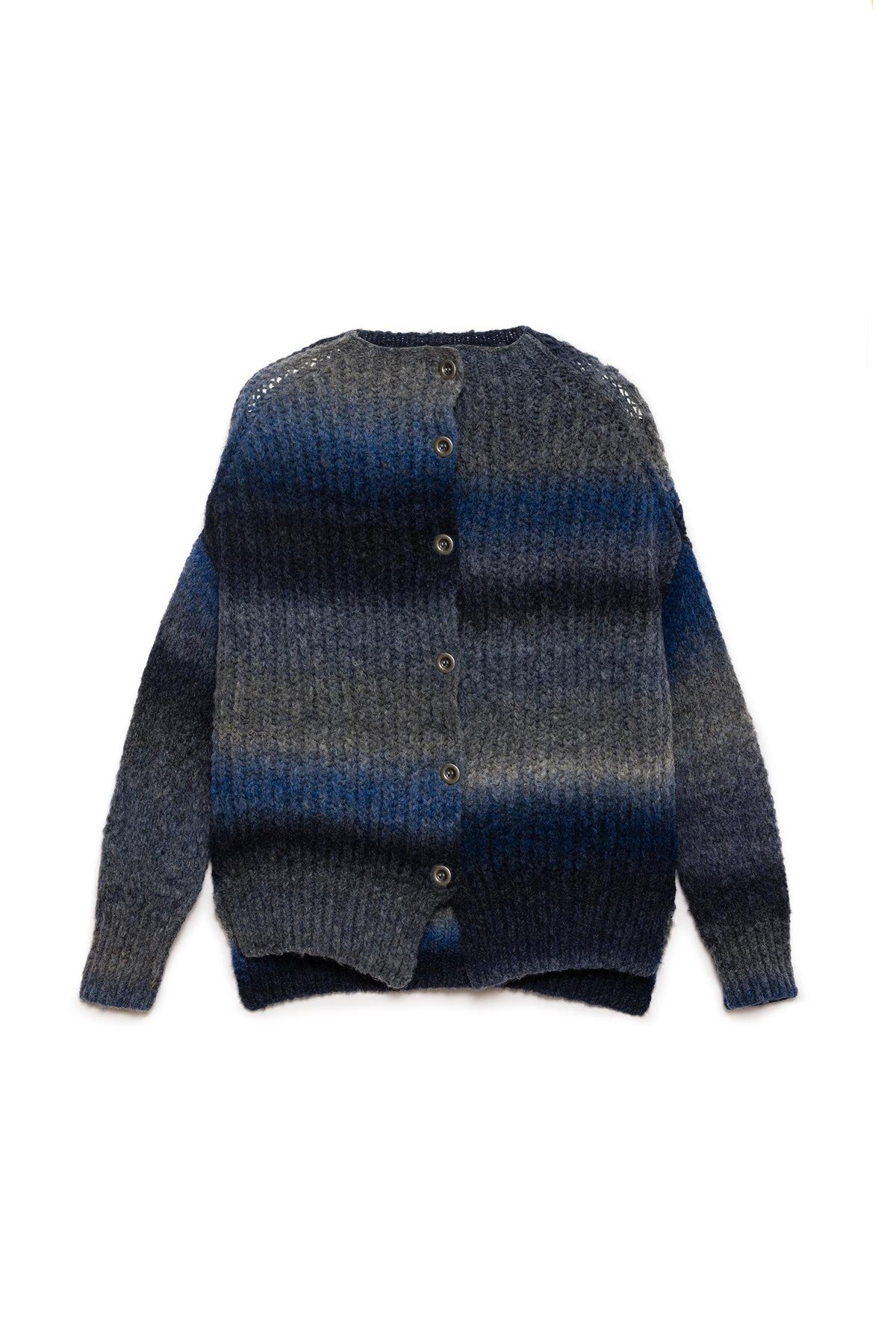 Peraluna Anabella Bol Kesim Kadın Triko Hırka - İndigo Melanj