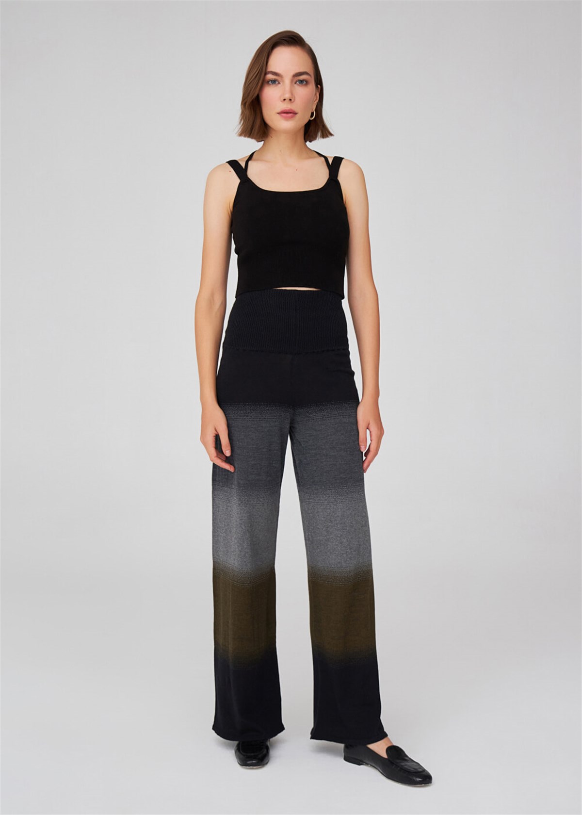 Peraluna Strap Knitwear Bustier - Black