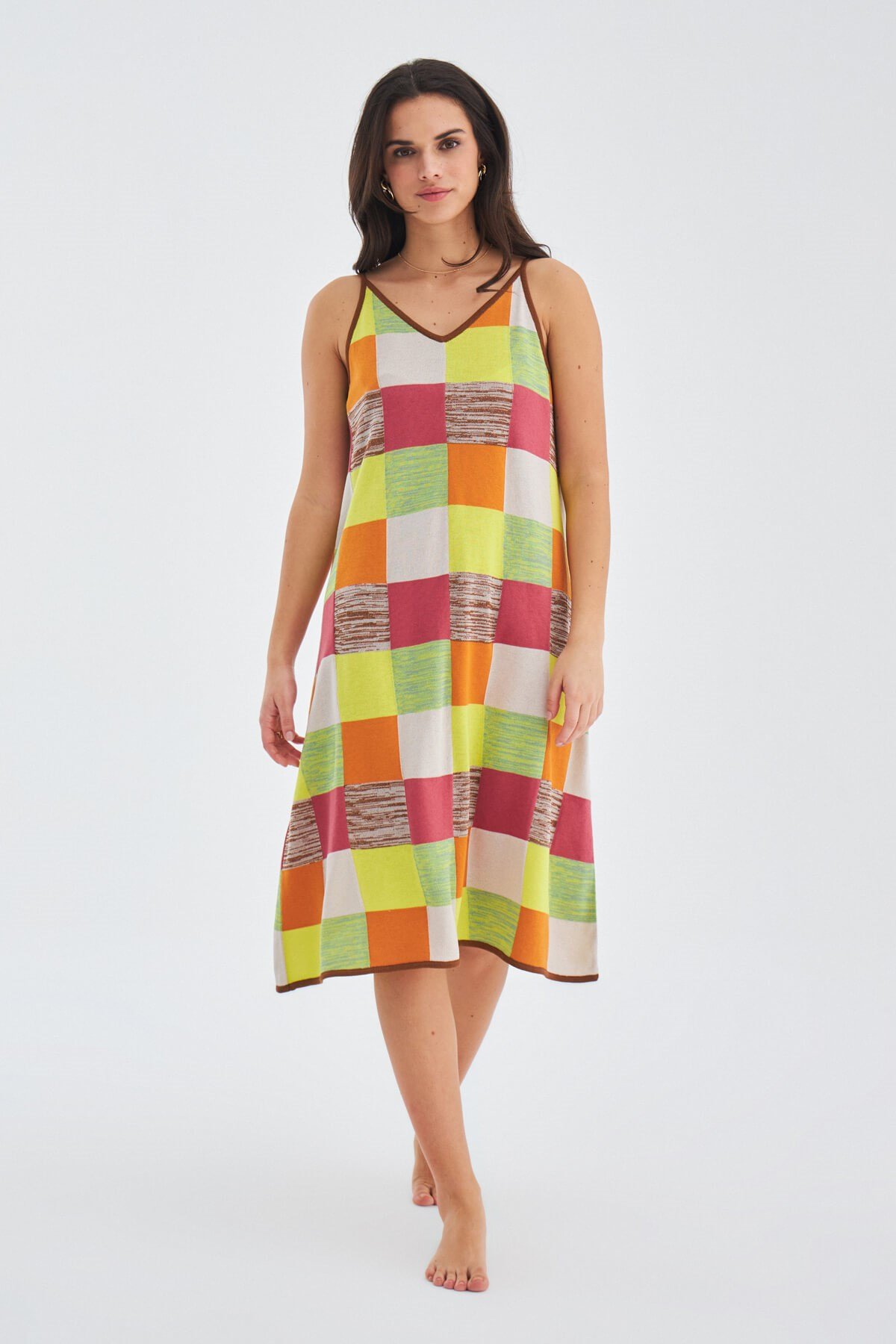 Peraluna BONJO DRESS Women's Knitwear Summer Dress - Multicolor