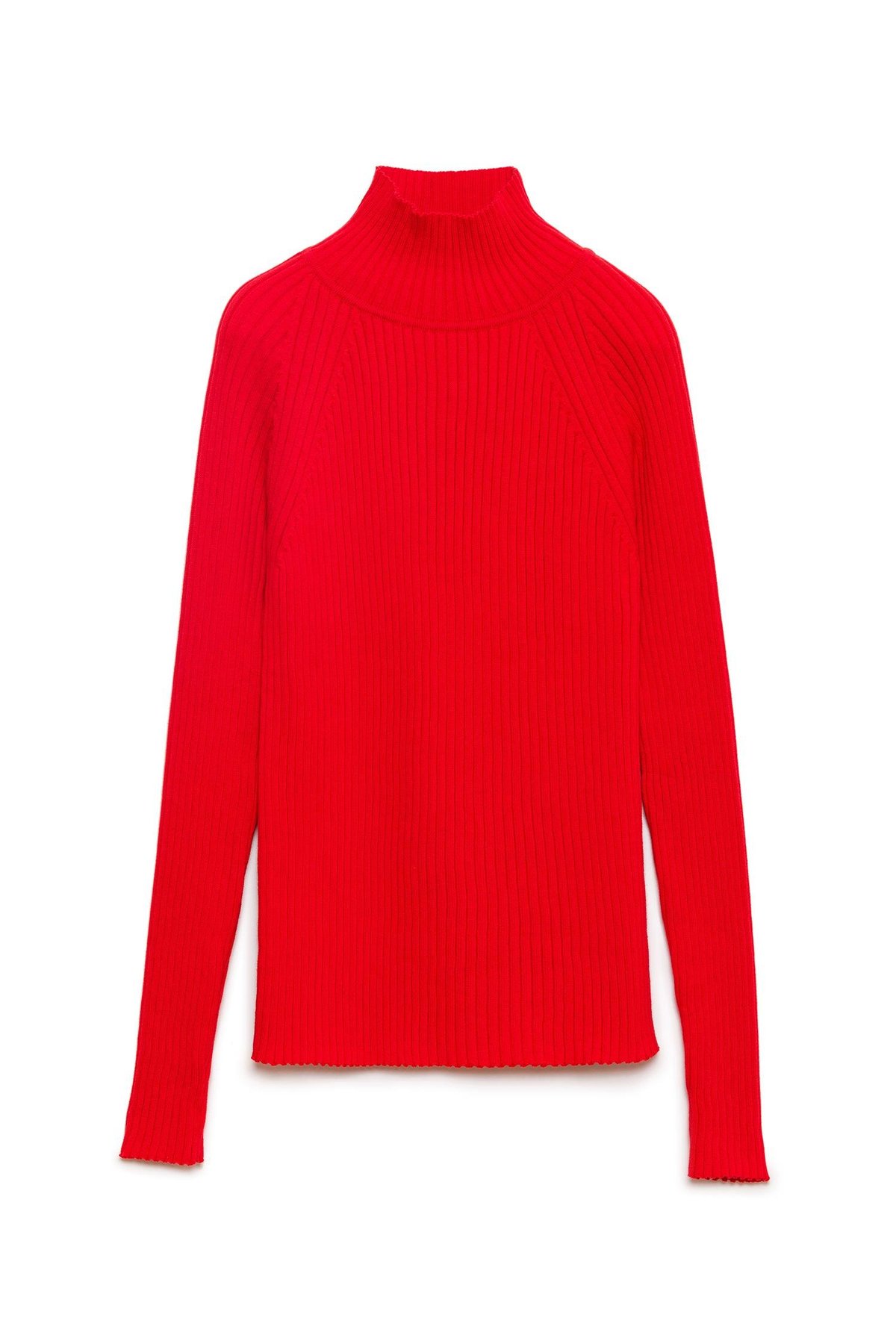 Peraluna Britta Rib Knitted Fit Cut Womens Knitted Pullover - Red