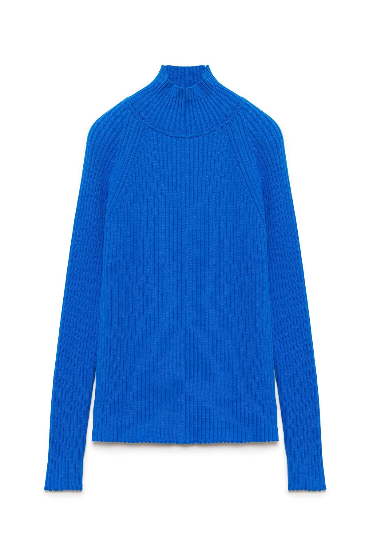 Peraluna Britta Rib Knitted Fit Cut Womens Knitted Pullover - Blue