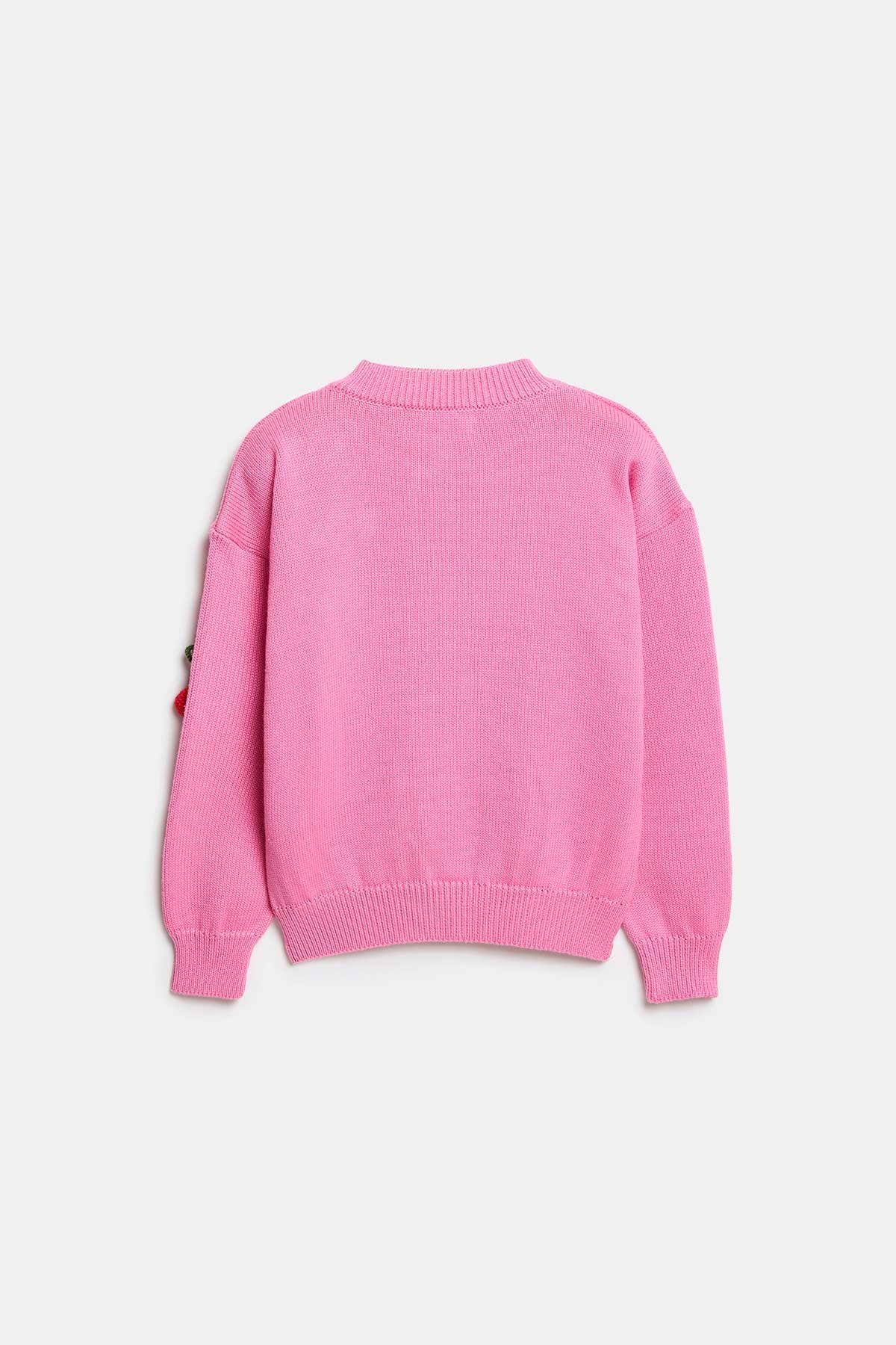 Peraluna CHERRY CARDIGAN - Organik Pamuk Kız Çocuk Hırka - Pembe