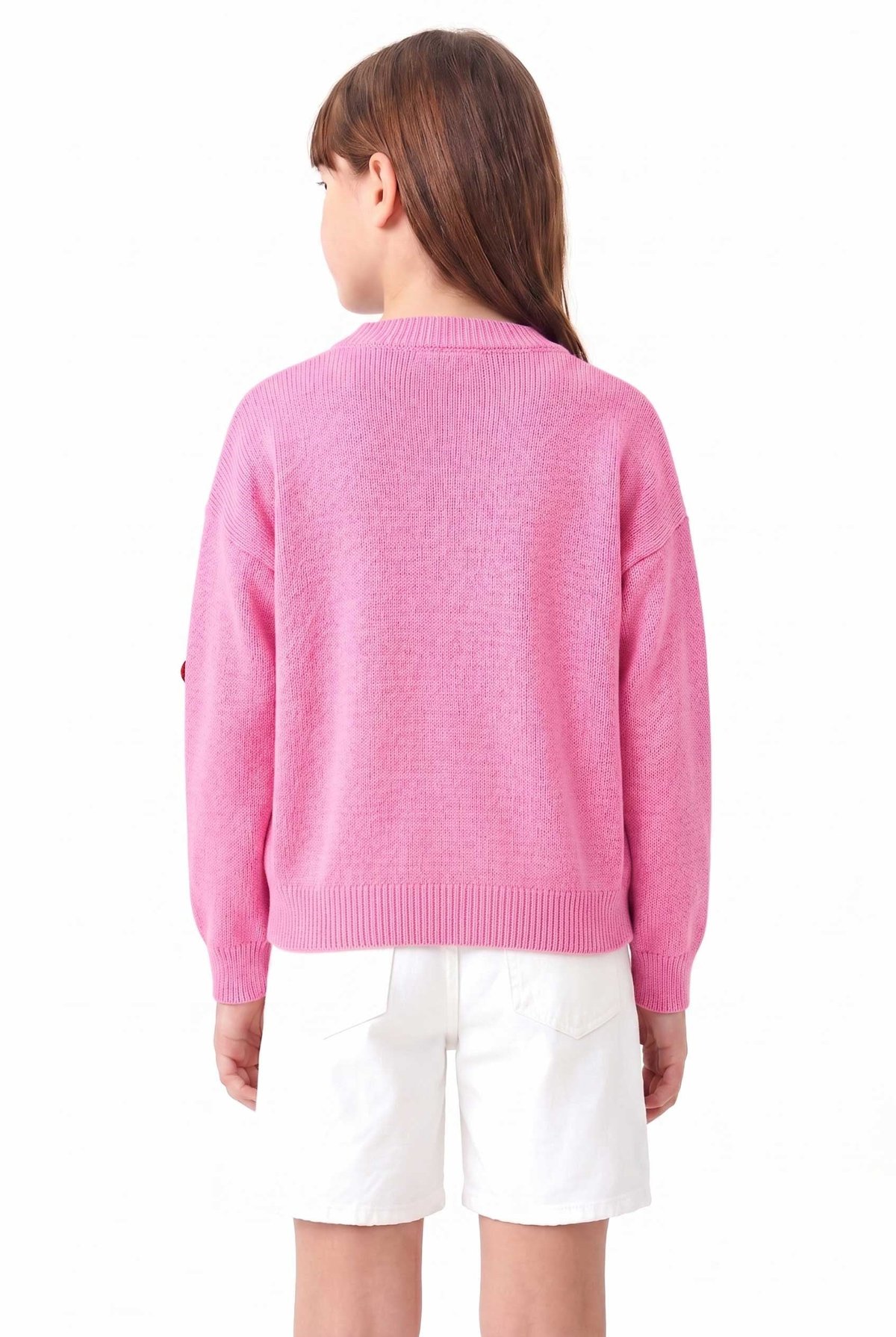 Peraluna CHERRY CARDIGAN - Organik Pamuk Kız Çocuk Hırka - Pembe
