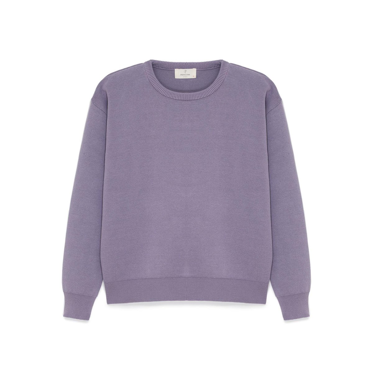 Peraluna Cleo Düz Örgü Kadın Mevsimlik Triko Kazak - Lila