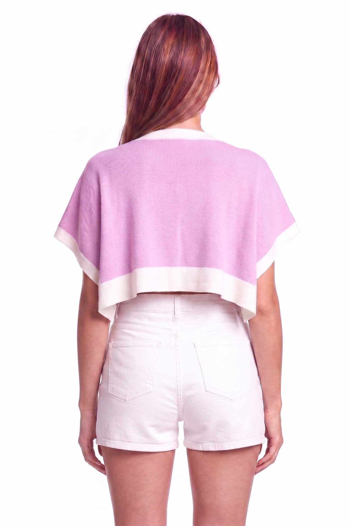 Peraluna Elodie Kadın Triko Panço - Pembe