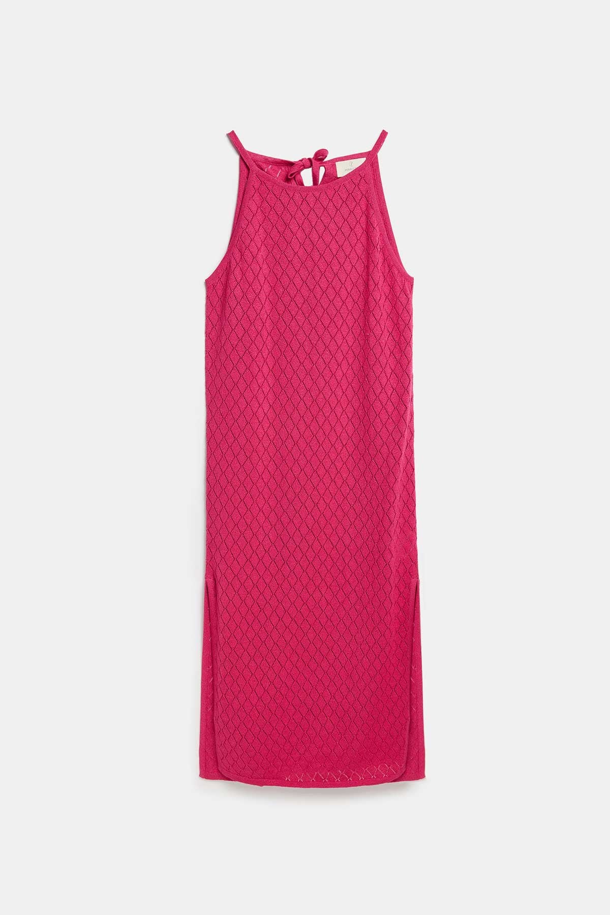 Peraluna EVELIEN DRESS Ajurlu Kadın Plaj Elbisesi - Fuşya Simli