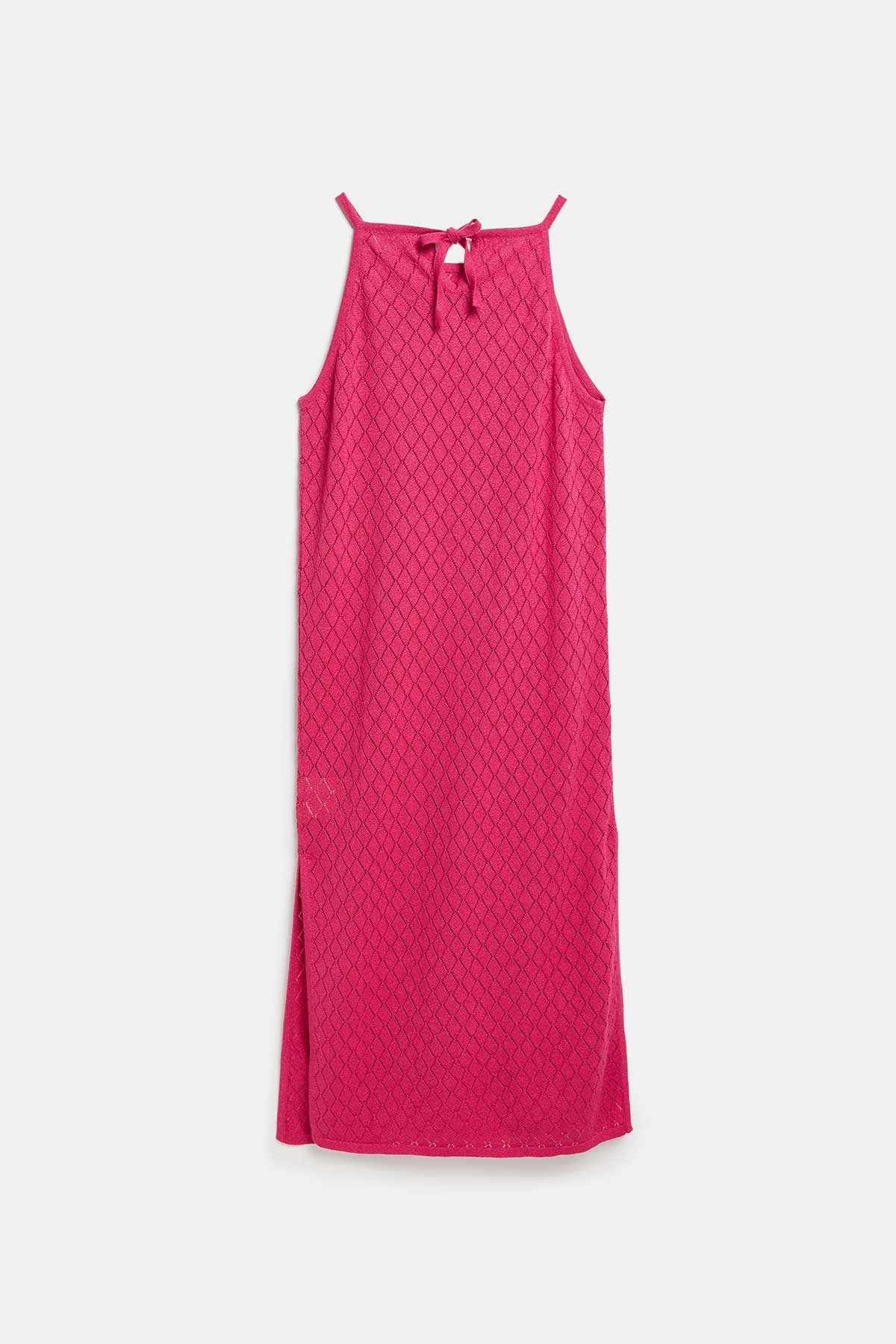 Peraluna EVELIEN DRESS Ajurlu Kadın Plaj Elbisesi - Fuşya Simli