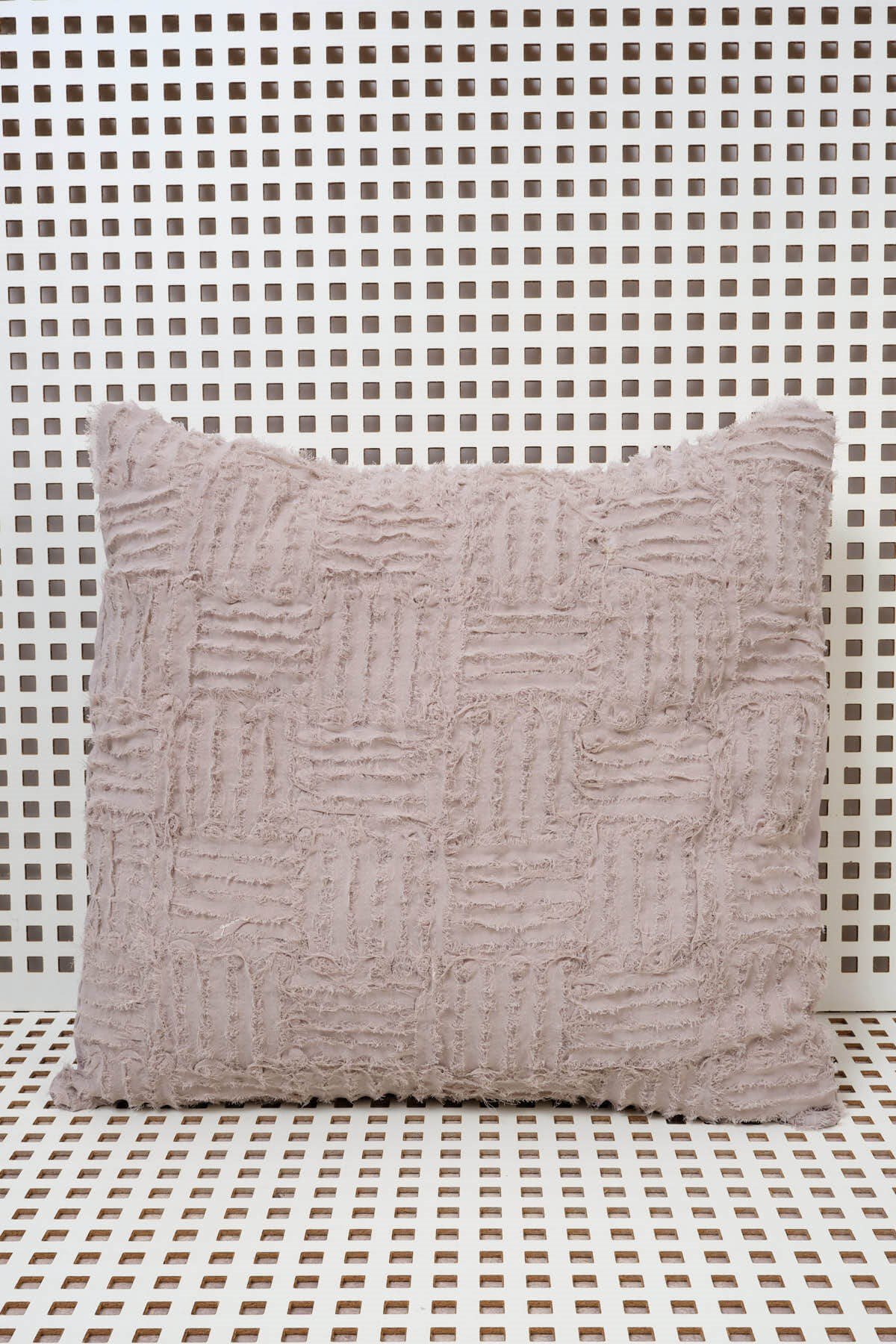 Peraluna FOAM PILLOW Chiffon Strip Knitwear Pillowcase 45X45 cm. - Beige