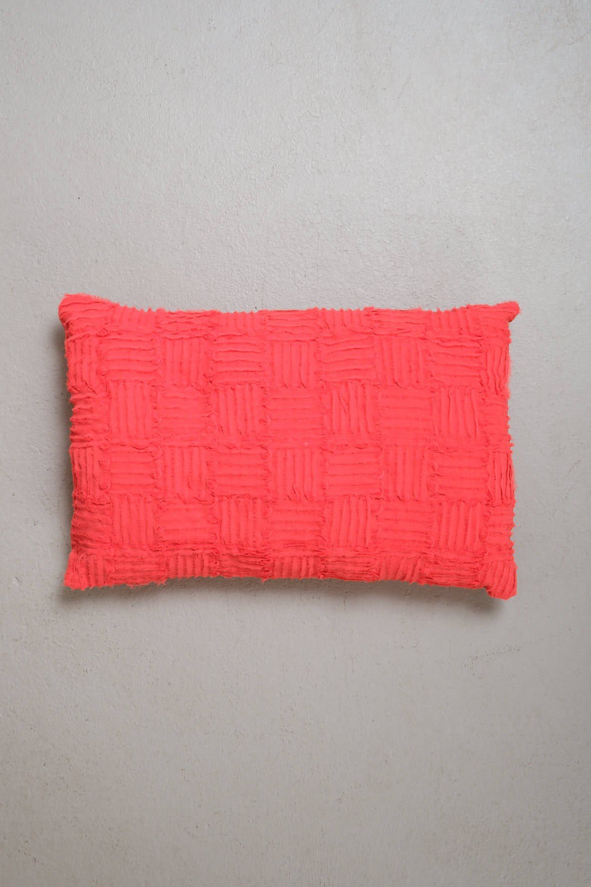 Peraluna FOAM PILLOW Chiffon Strip Knitwear Pillowcase 60X40 cm.- Coral