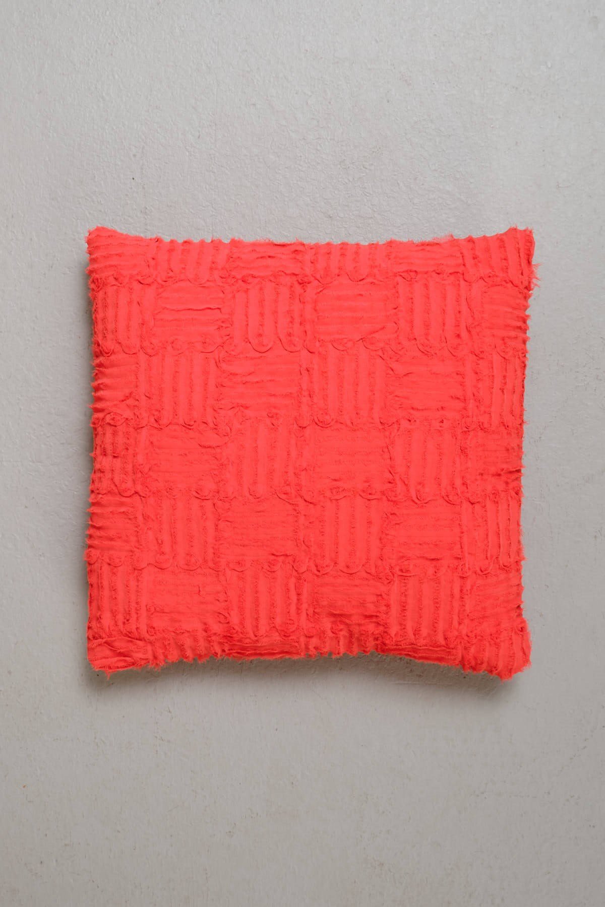 Peraluna FOAM PILLOW Chiffon Strip Knitwear Pillowcase 45X45 cm. - Coral