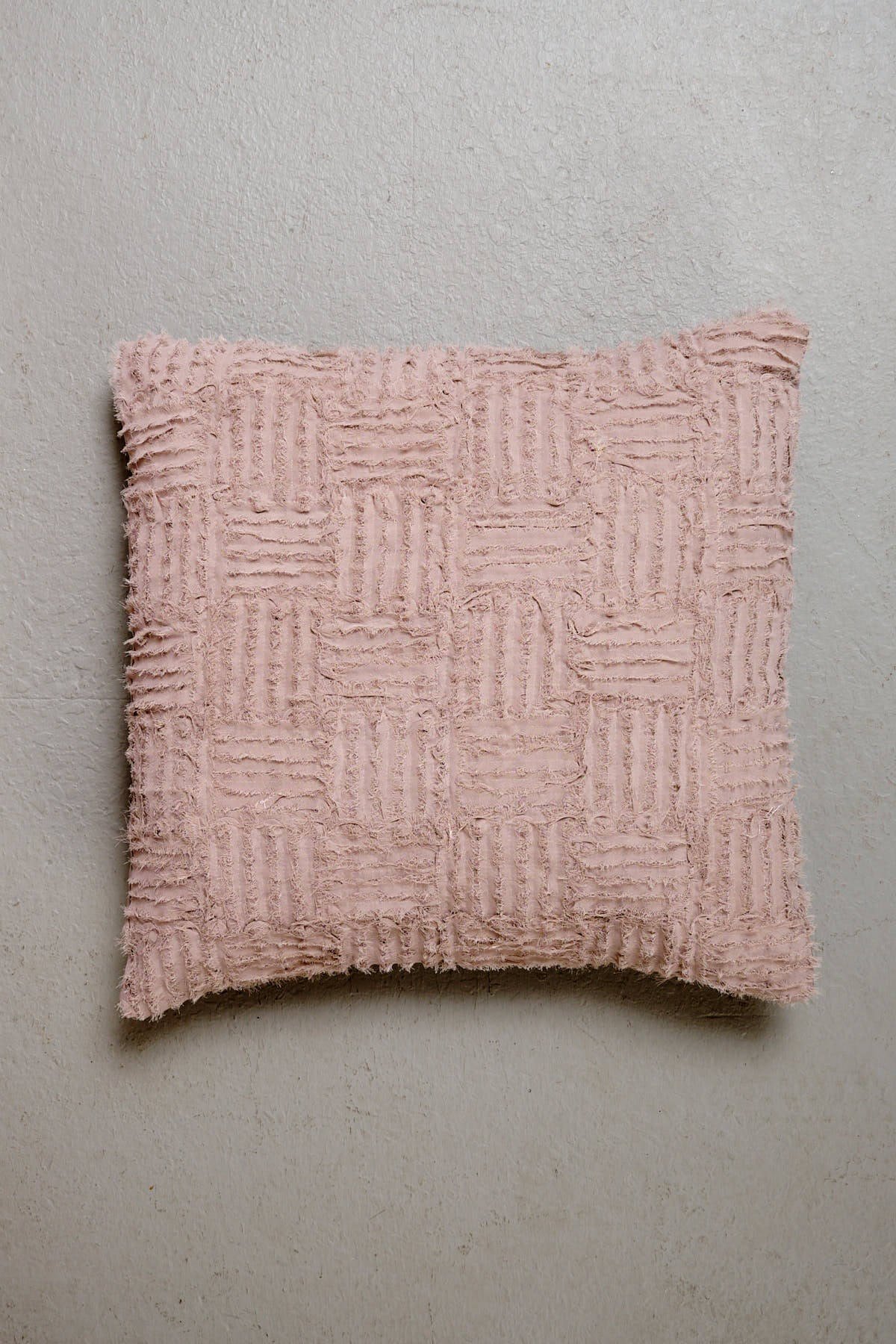 Peraluna FOAM PILLOW Chiffon Strip Knitwear Pillowcase 45X45 cm. - Powder