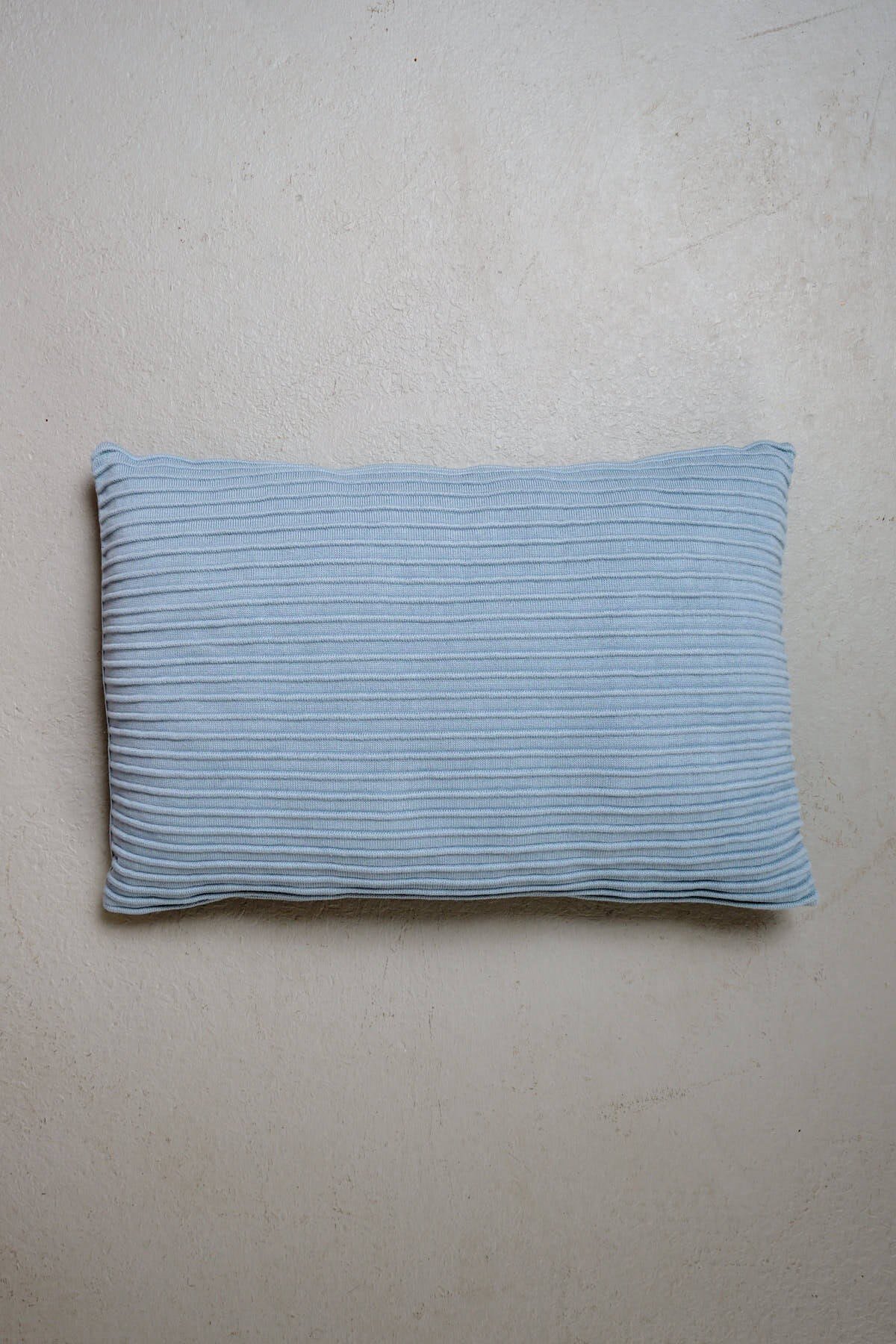 Peraluna FREE PILLOW 100% Organic Cotton Knitwear Pillowcase 60X40 cm. - Lighy Blue