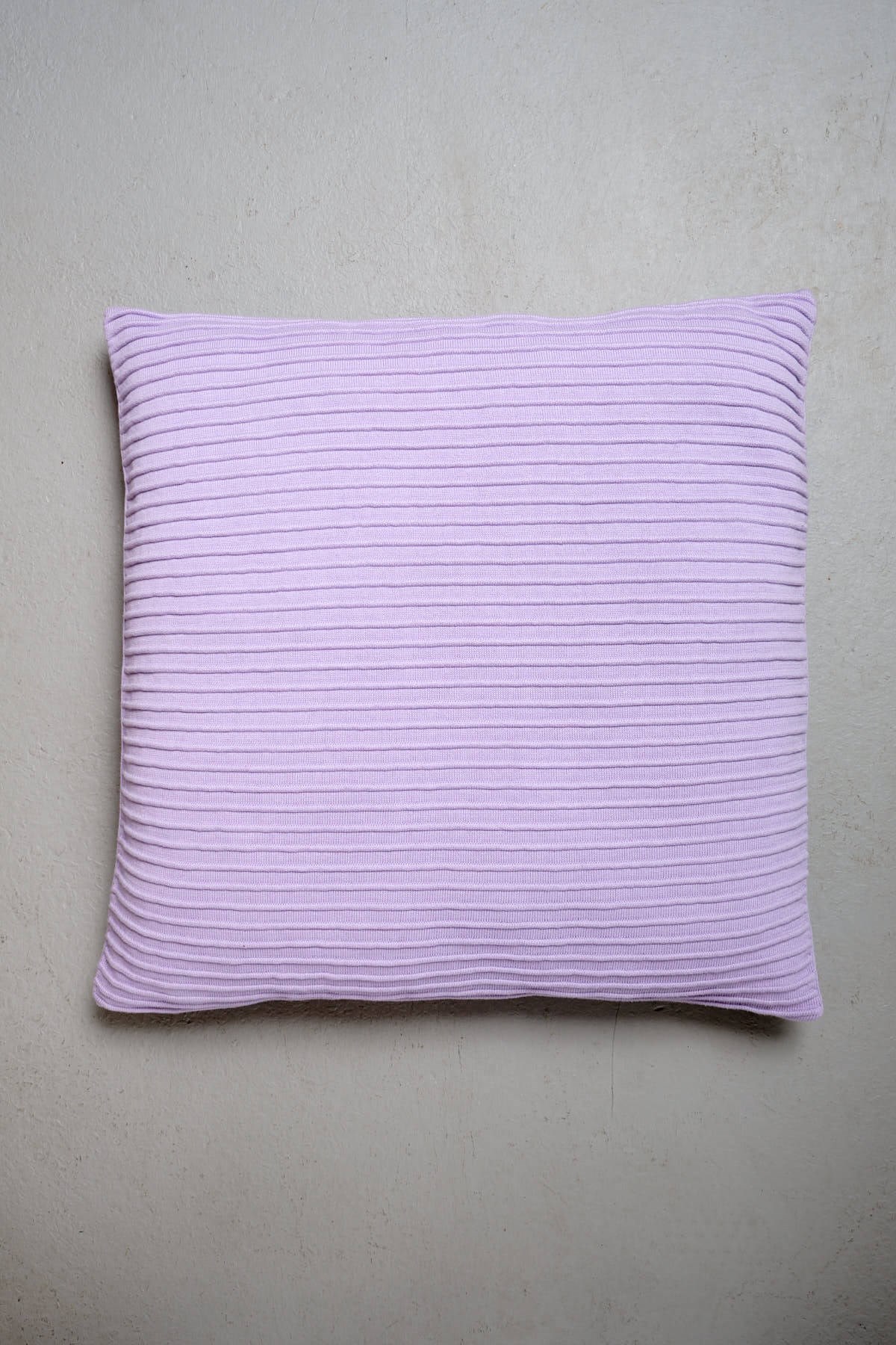 Peraluna FREE PILLOW 100% Organic Cotton Knitwear Pillowcase 60X60 cm. - Lilac
