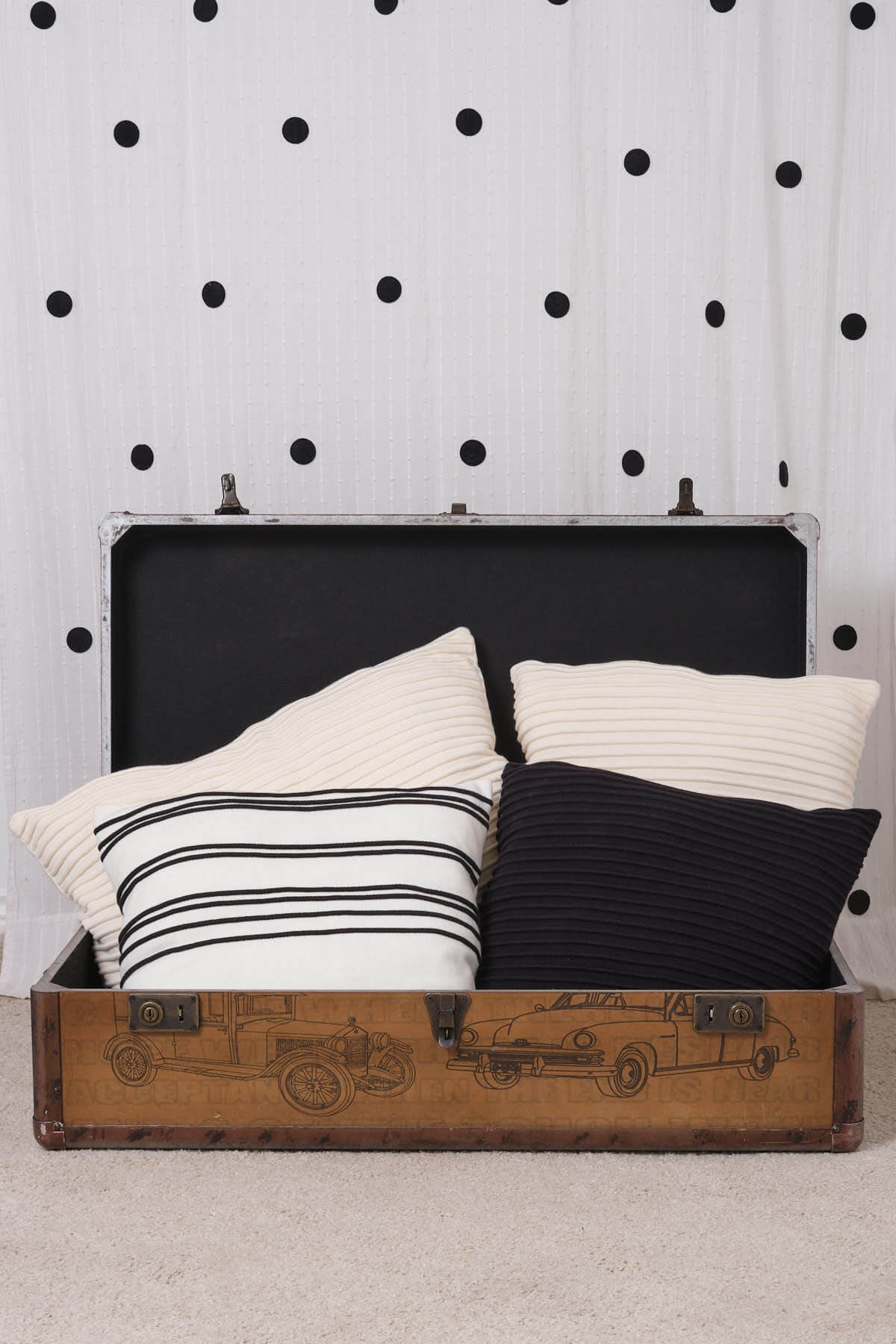 Peraluna Free Pillow %100 Organik Pamuk Triko Yastık Siyah