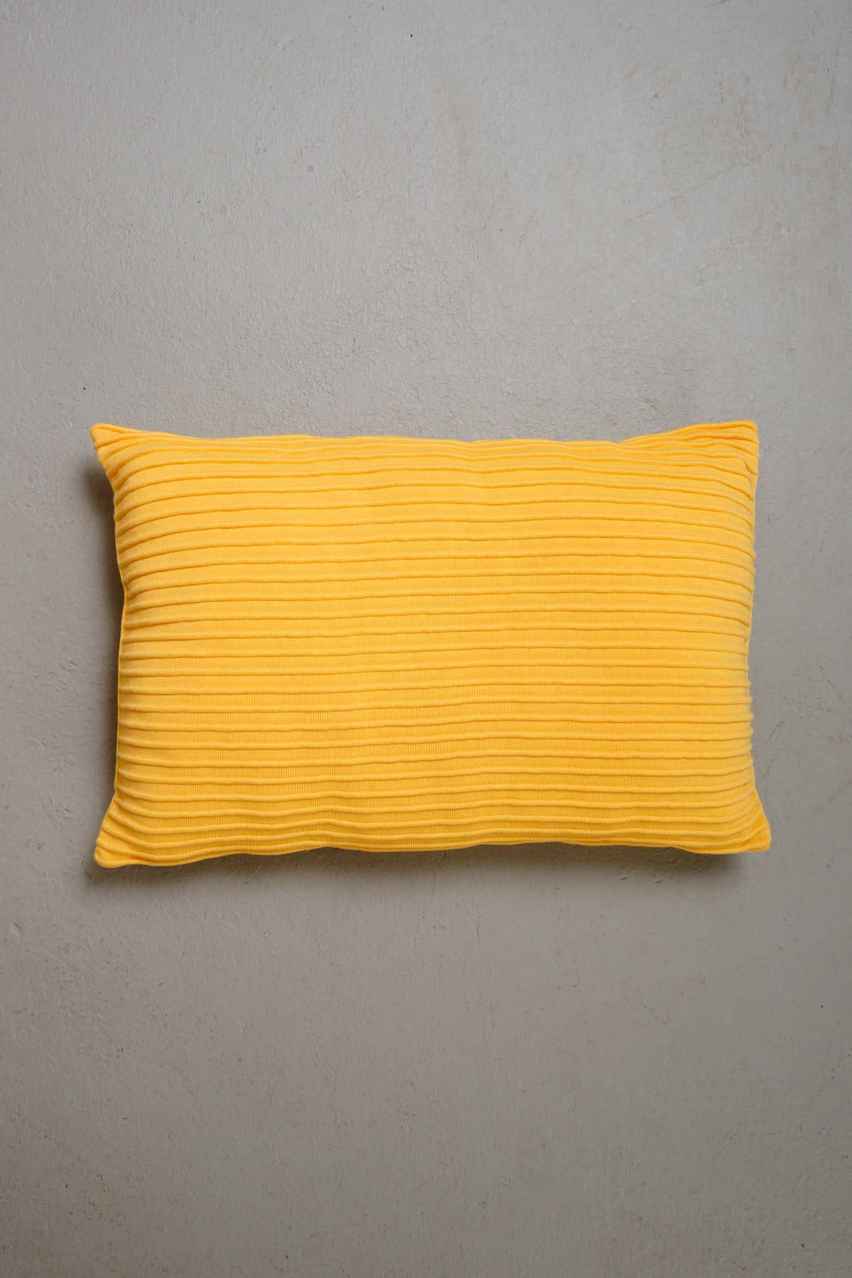 Peraluna FREE PILLOW 100% Organic Cotton Knitwear Pillowcase 60X40 cm. - Yellow
