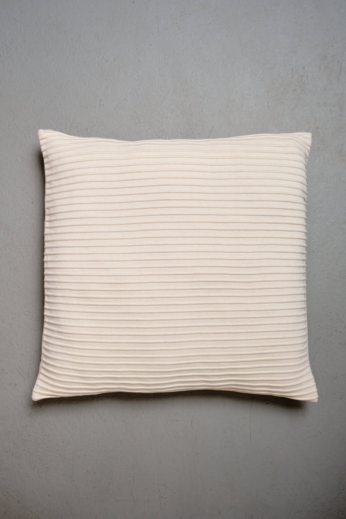 Peraluna FREE PILLOW 100% Organic Cotton Knitwear Pillowcase 45X45 cm. - Ecru