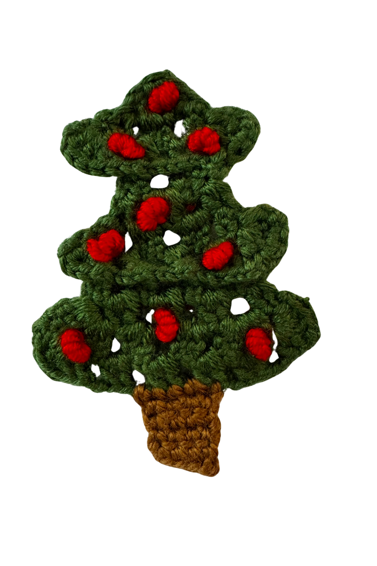 Peraluna Happy Times Hand Made Christmas Tree Pin - Green