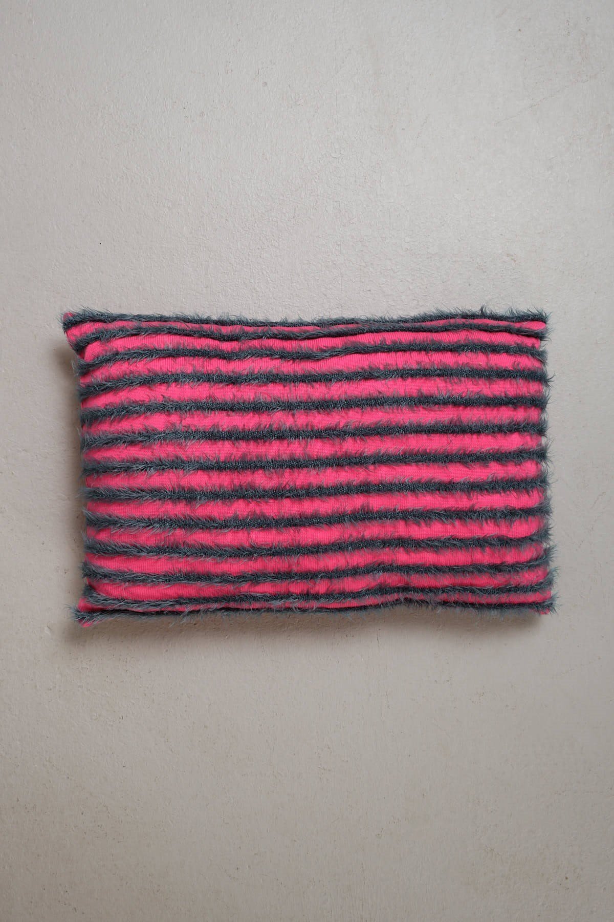 Peraluna HAVANA PILLOW Exotic Design Striped Knitwear Pillowcase 60X40 cm. - Pink/Green