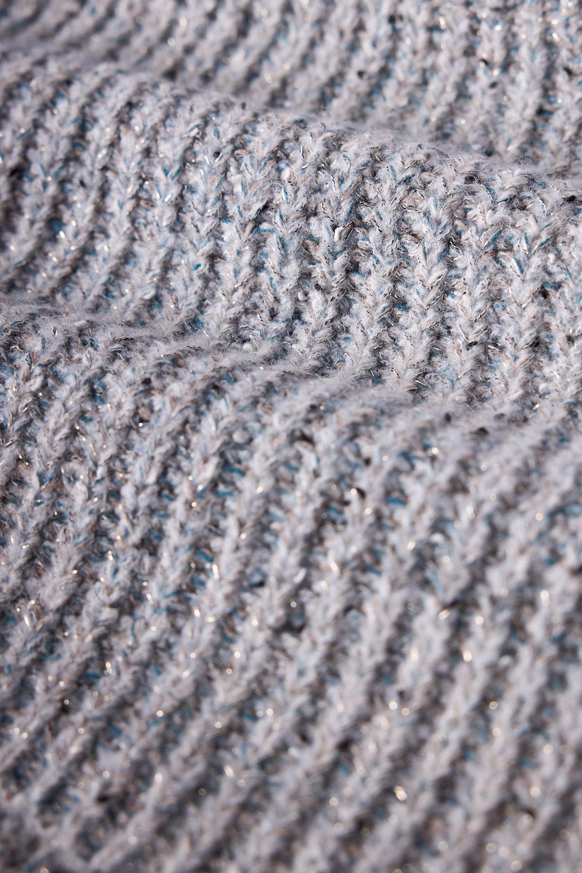 Peraluna Maggie Selanik Örgü Kalın Triko Kazak - Gri Multi