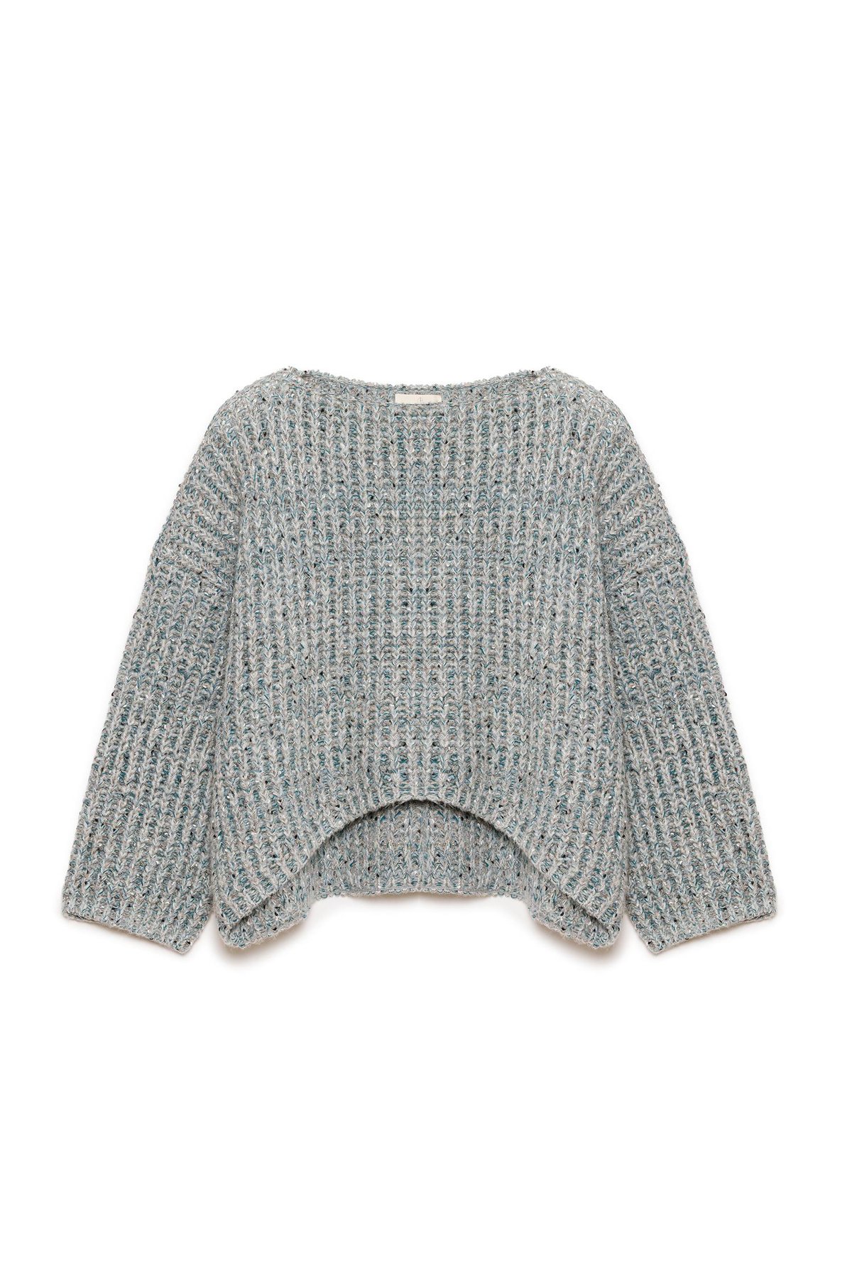 Peraluna Maggie Selanik Örgü Kalın Triko Kazak - Gri Multi