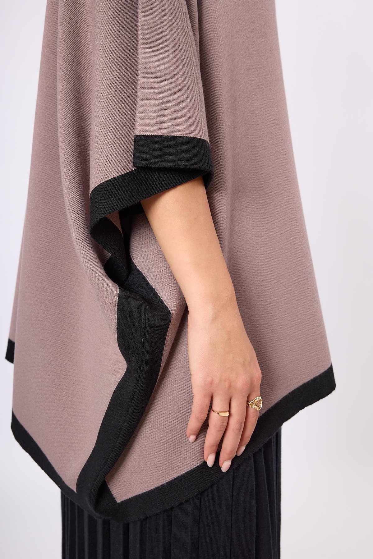 Peraluna Mary Kadın Triko Panço - Vizon