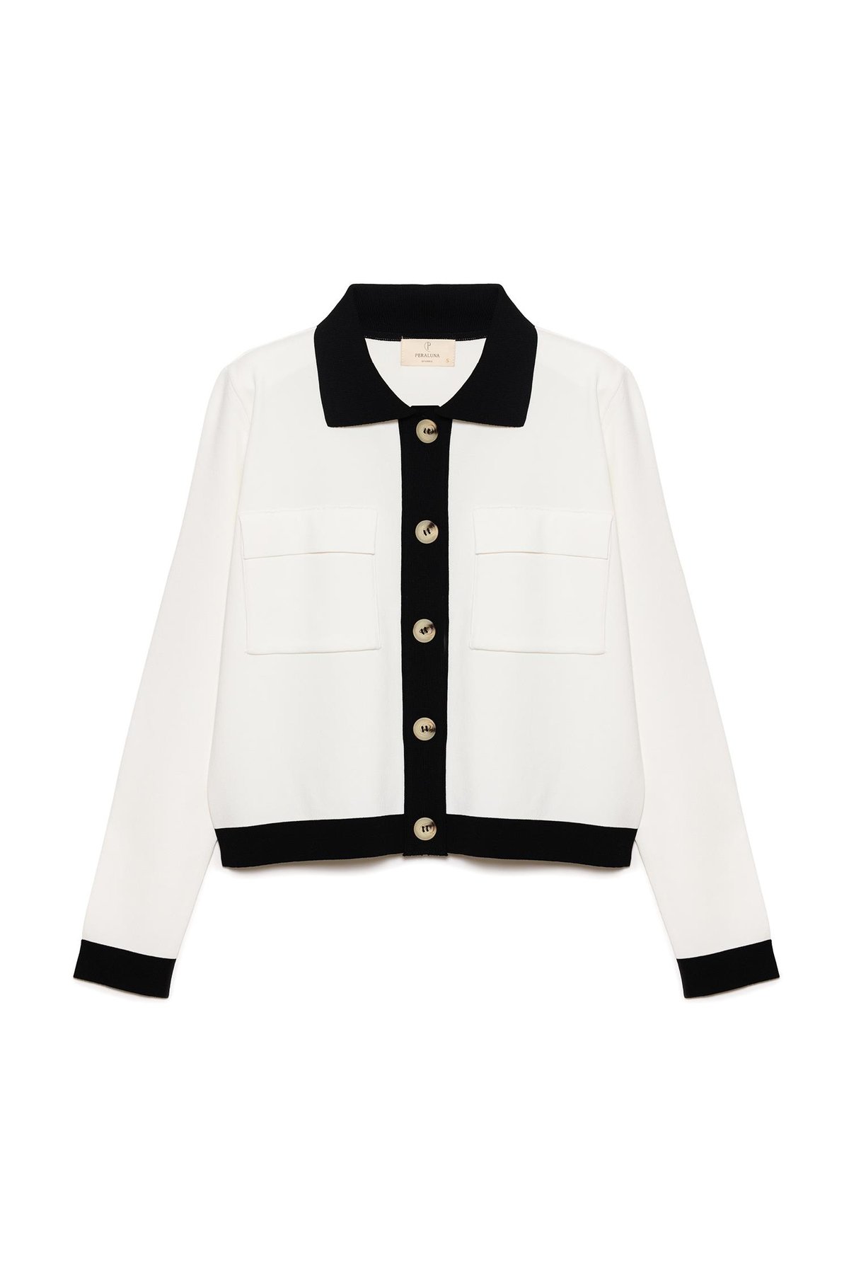 Peraluna Mimi Kadin Cepli Kısa Triko Ceket