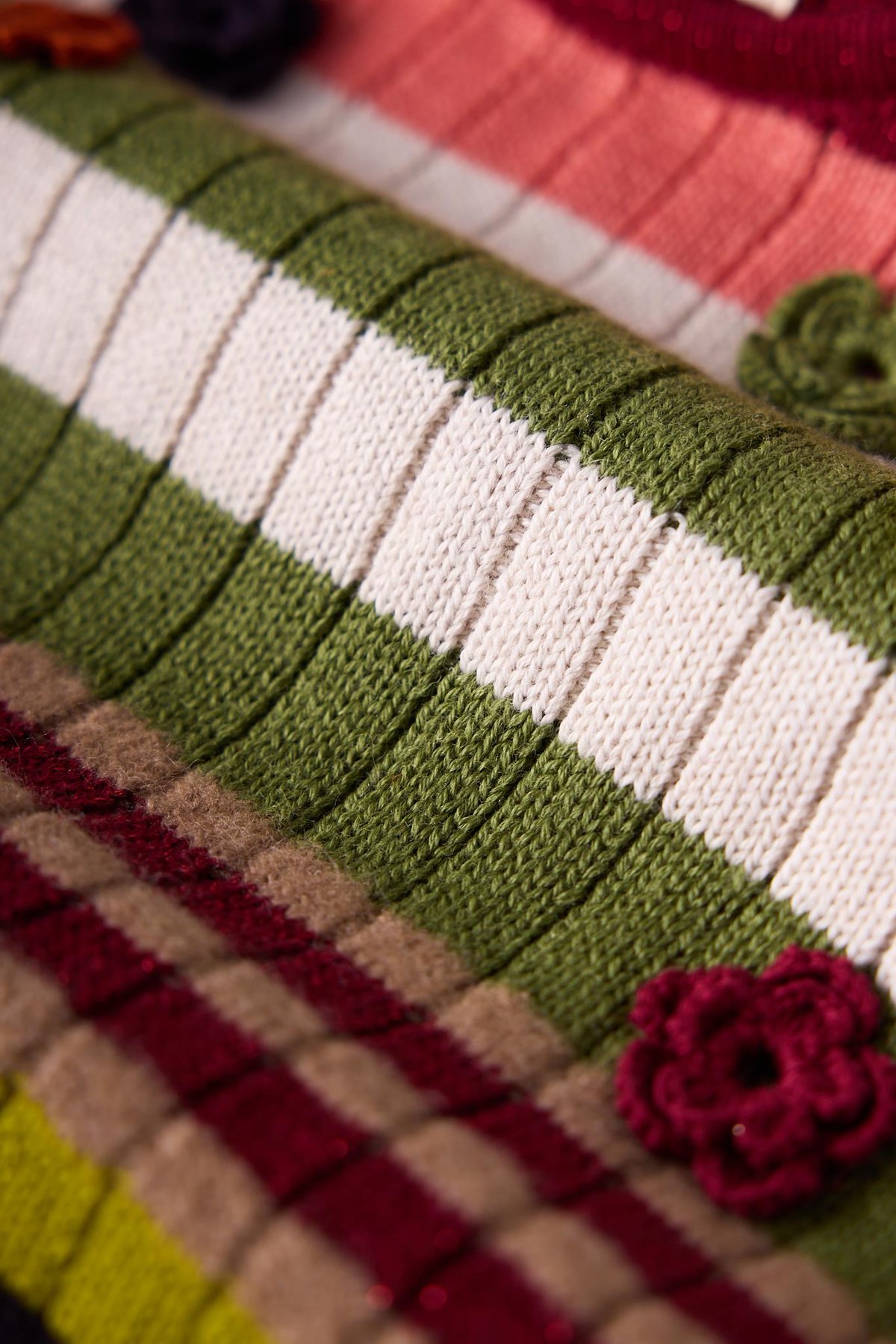 Peraluna Nadine Çizgili Bol Kesim Kazak - Multi