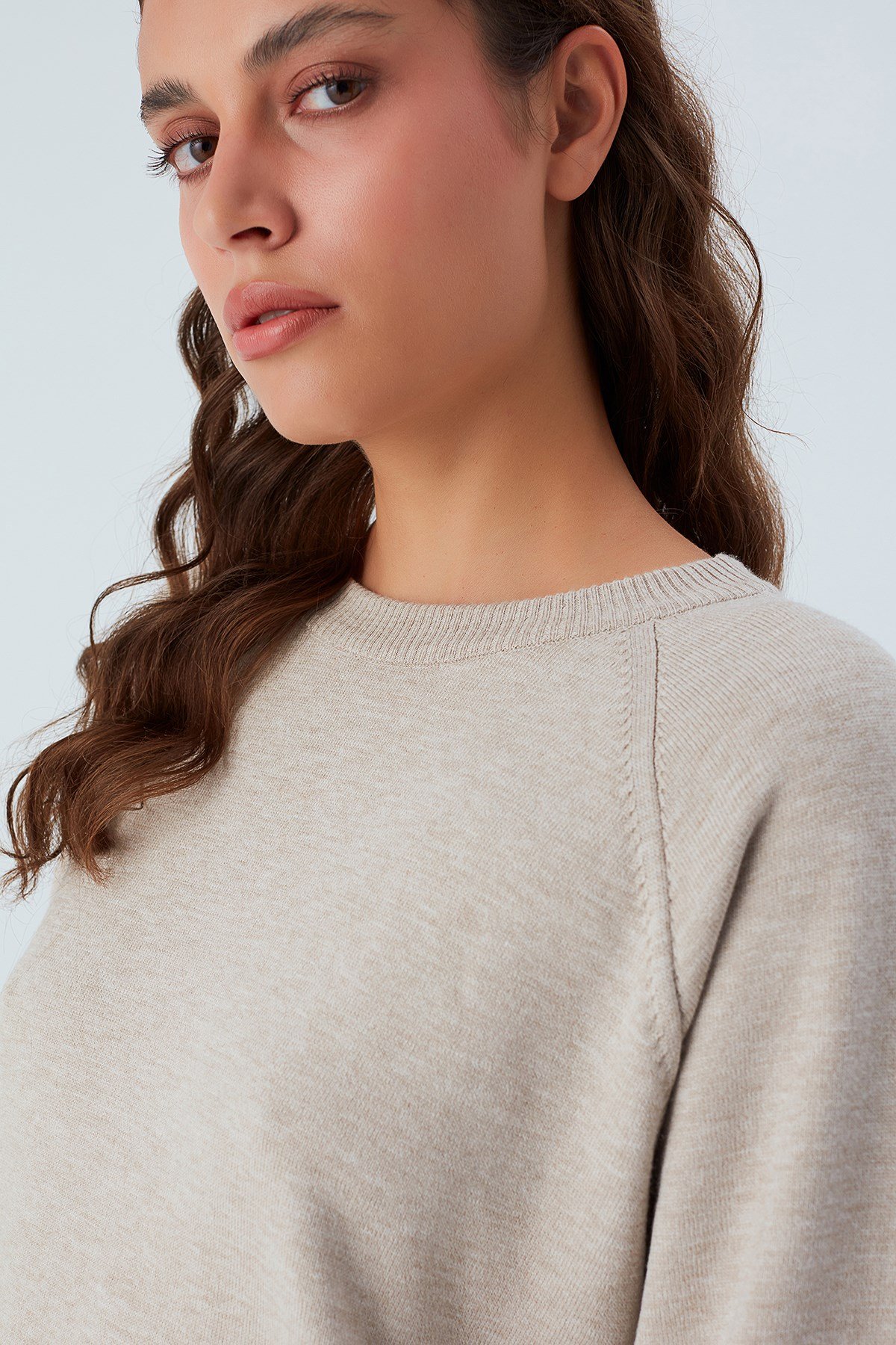 Peraluna NELL PULLOVER Yanları Yırtmaçlı 3/4 Kol İnce Kadın Triko Kazak