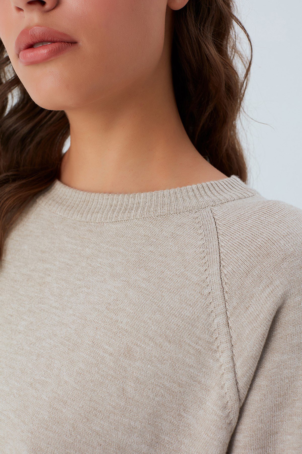 Peraluna NELL PULLOVER Yanları Yırtmaçlı 3/4 Kol İnce Kadın Triko Kazak