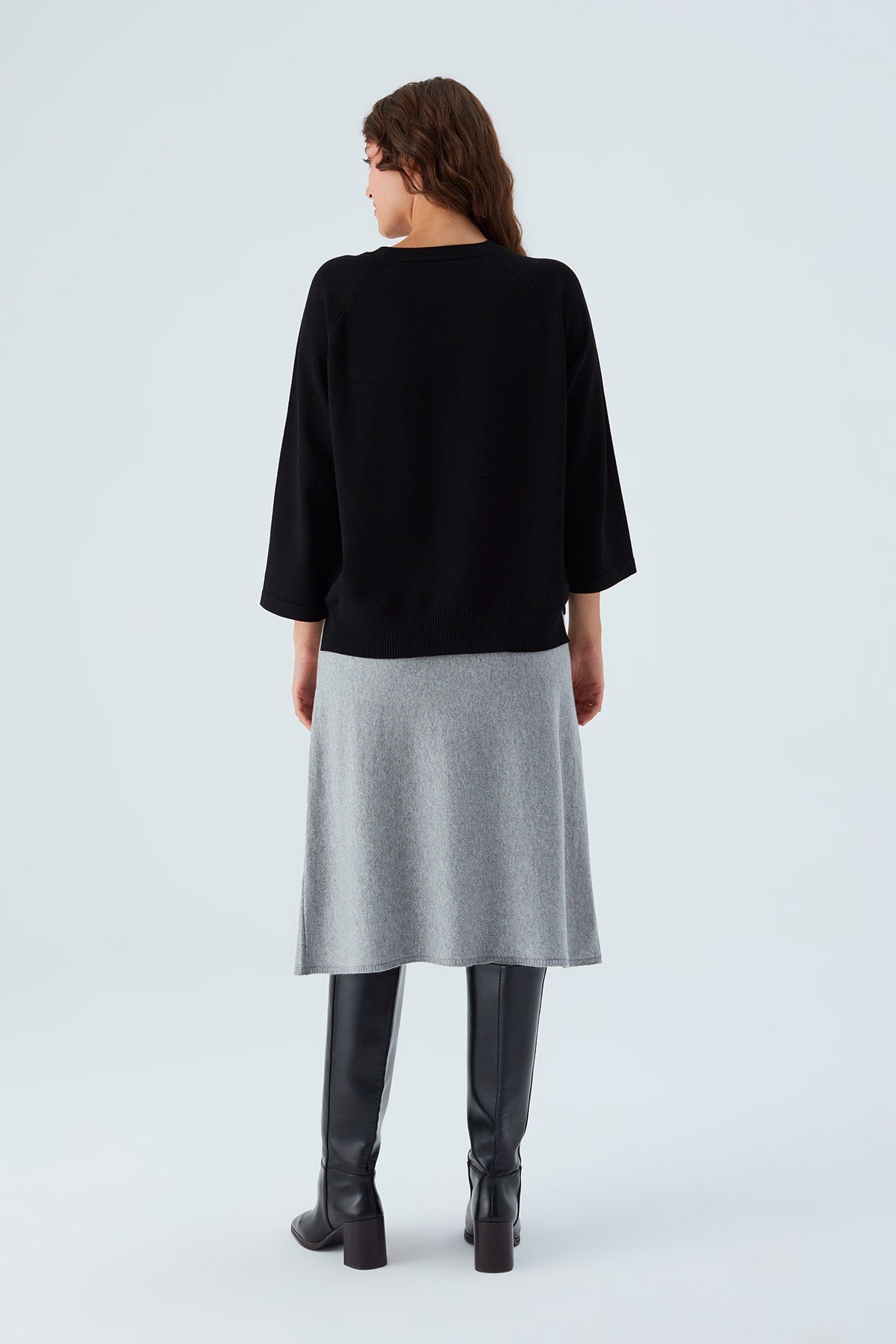 Peraluna NELL PULLOVER Yanları Yırtmaçlı 3/4 Kol İnce Kadın Triko Kazak