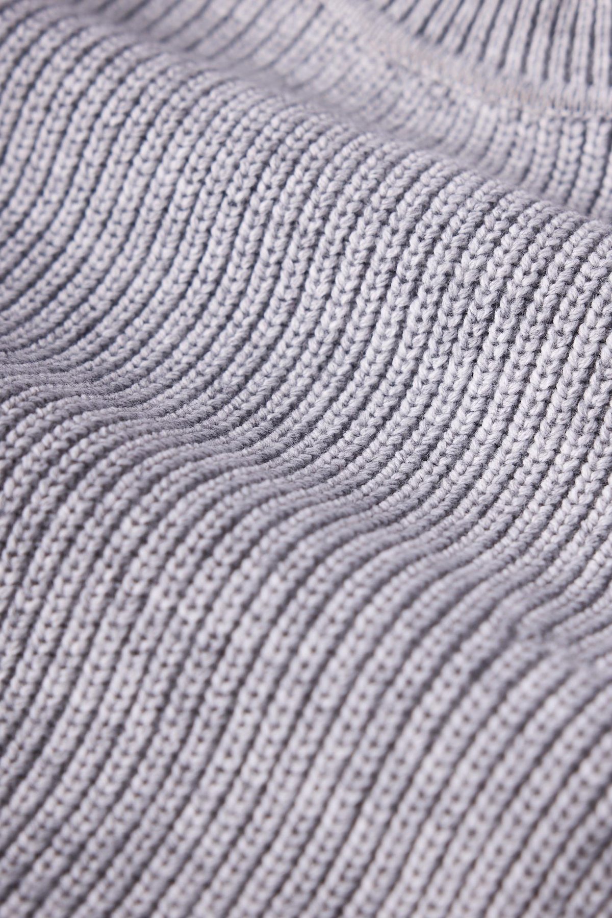 Peraluna Nikita Selanik Örgü Rahat Kesim Kadin Triko Kazak - Gri Melanj