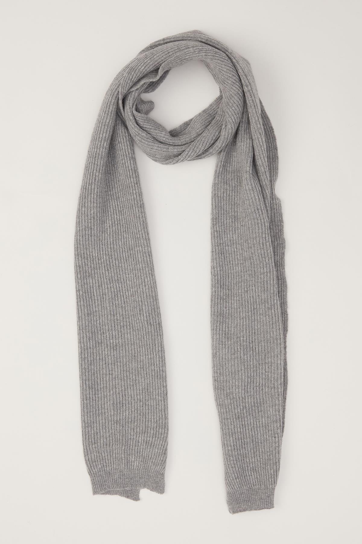 Peraluna NOMI SCARF Thessaloniki Knitting Cashmere Blend Soft Women's Knitwear Scarf - Grey Melange