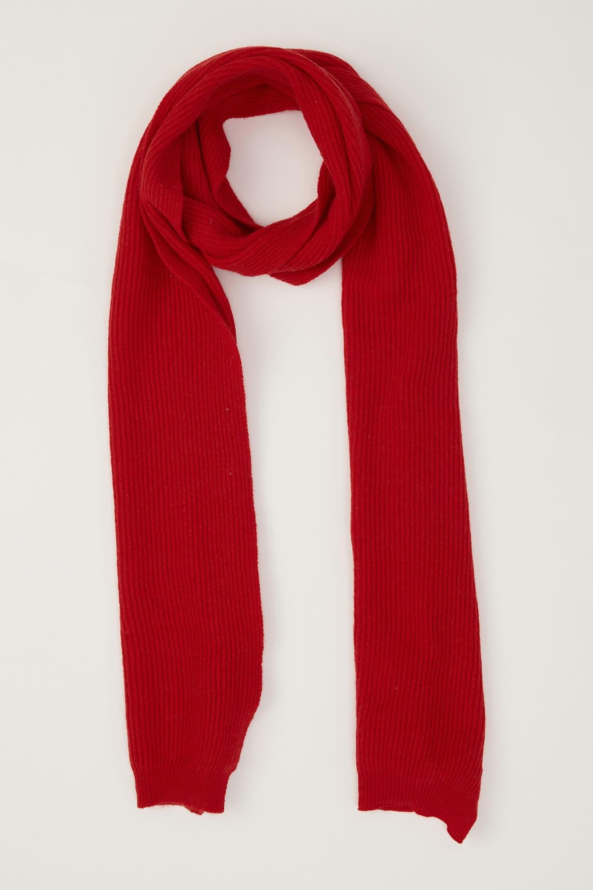 Peraluna NOMI SCARF Thessaloniki Knitting Cashmere Blend Soft Women's Knitwear Scarf - Red