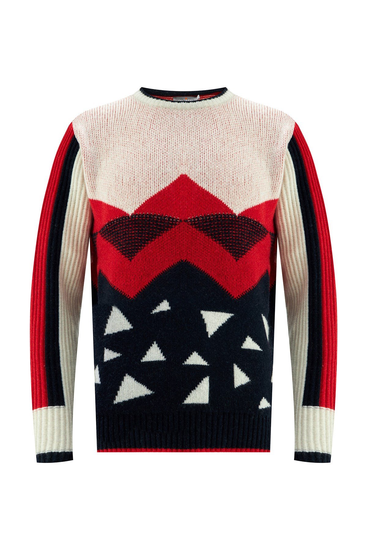 Peraluna Piramit Desenli Bisiklet Yaka Erkek Triko Kazak