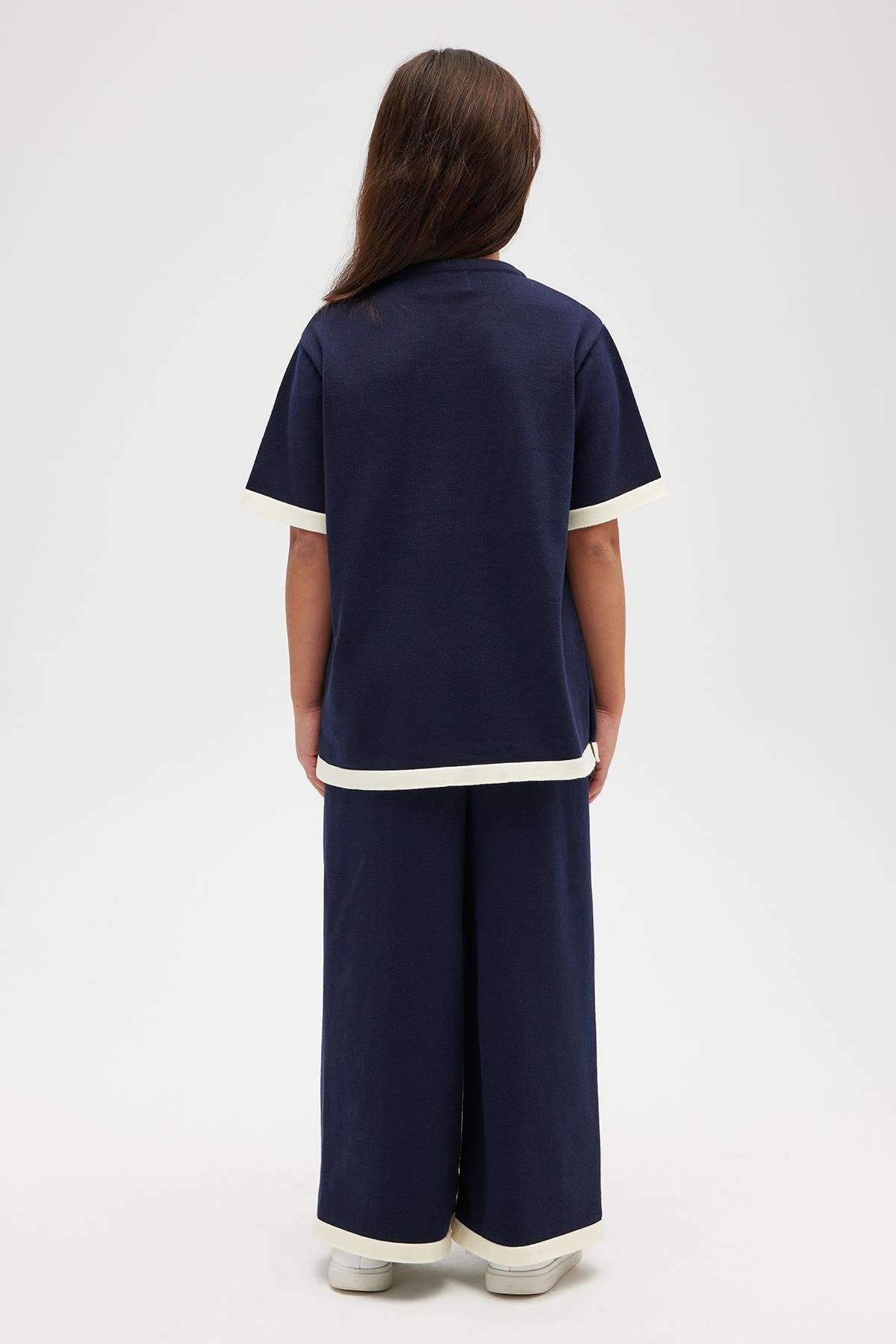 Peraluna Rumi Çocuk Triko Pamuk Pantolon - Lacivert