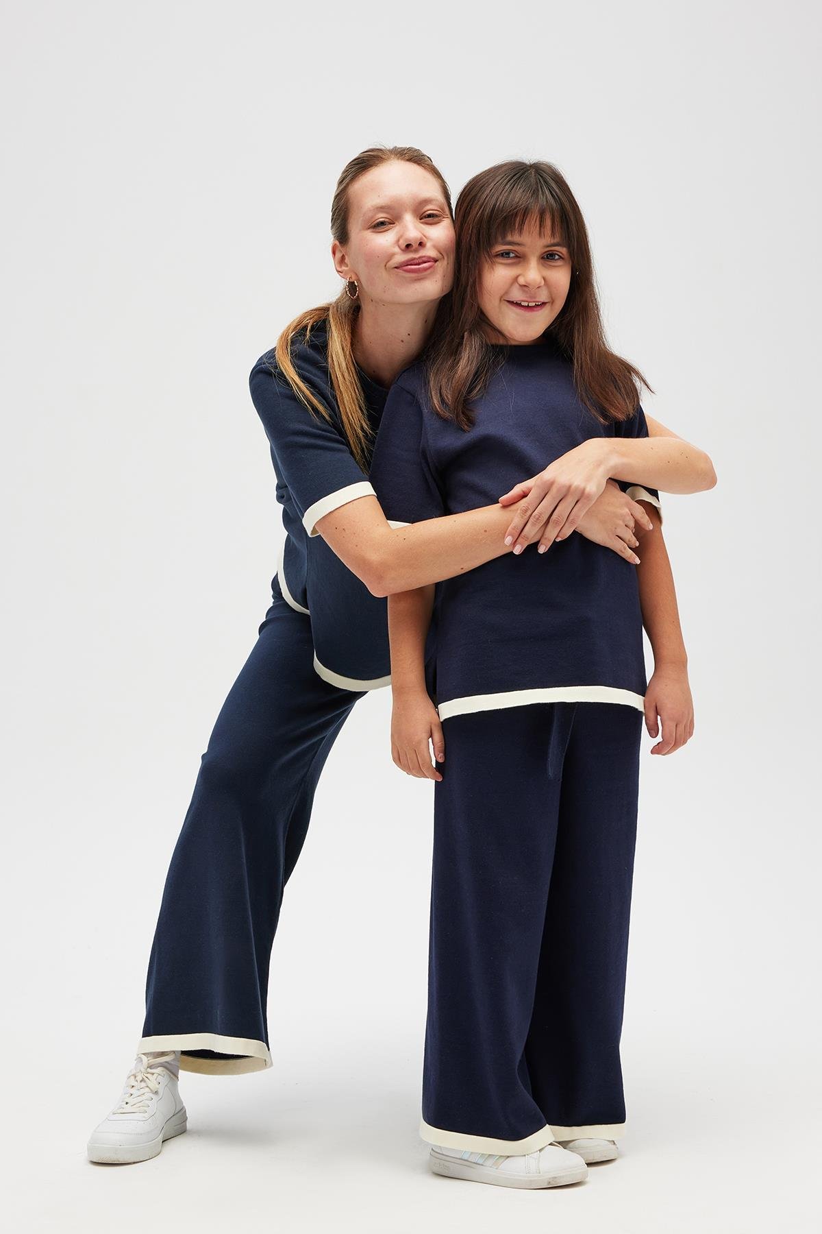 Peraluna Rumi Kısa Kollu Kız Çocuk Bluz - Lacivert