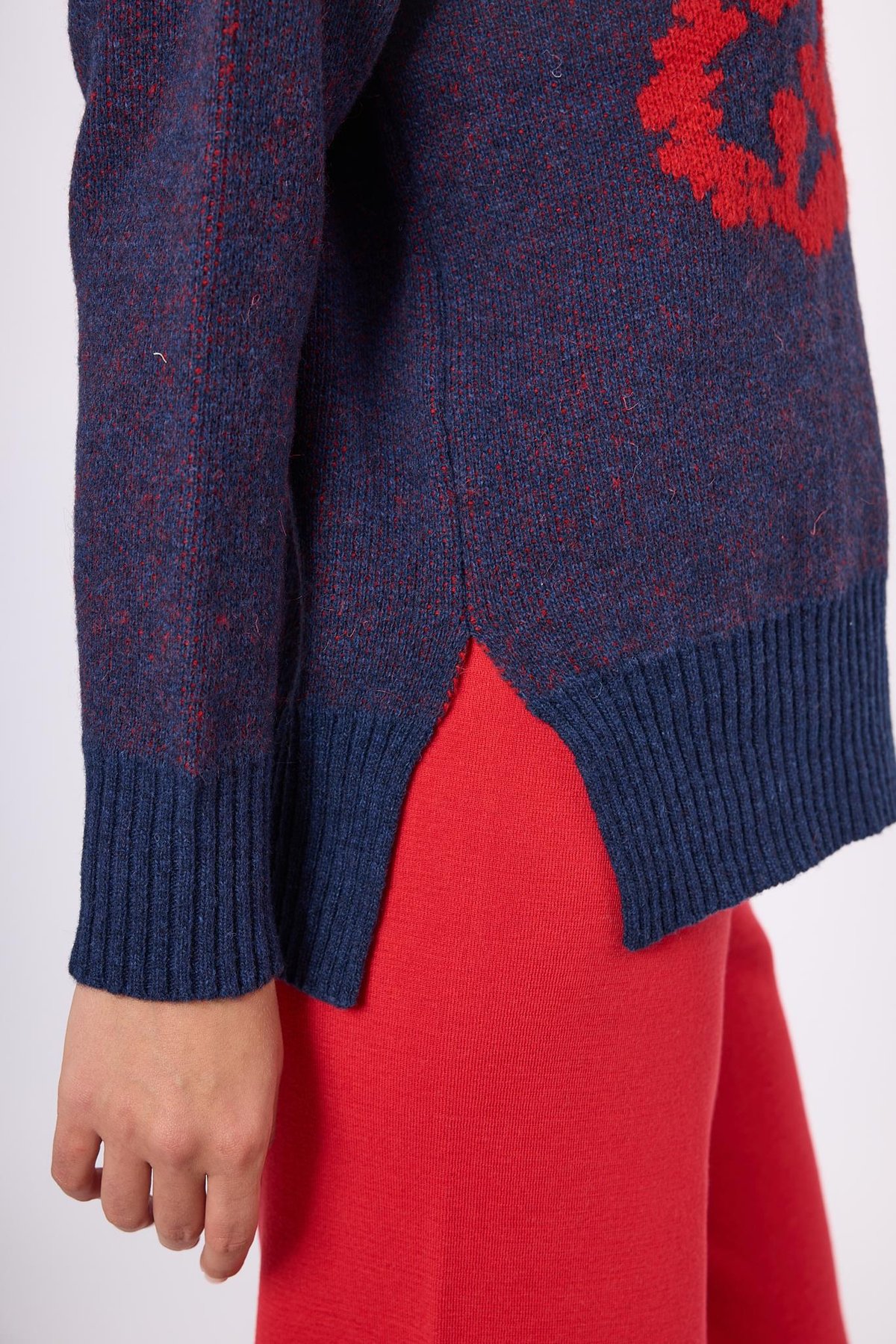 Peraluna Sally Jakarlı Kadın Triko Kazak - Lacivert