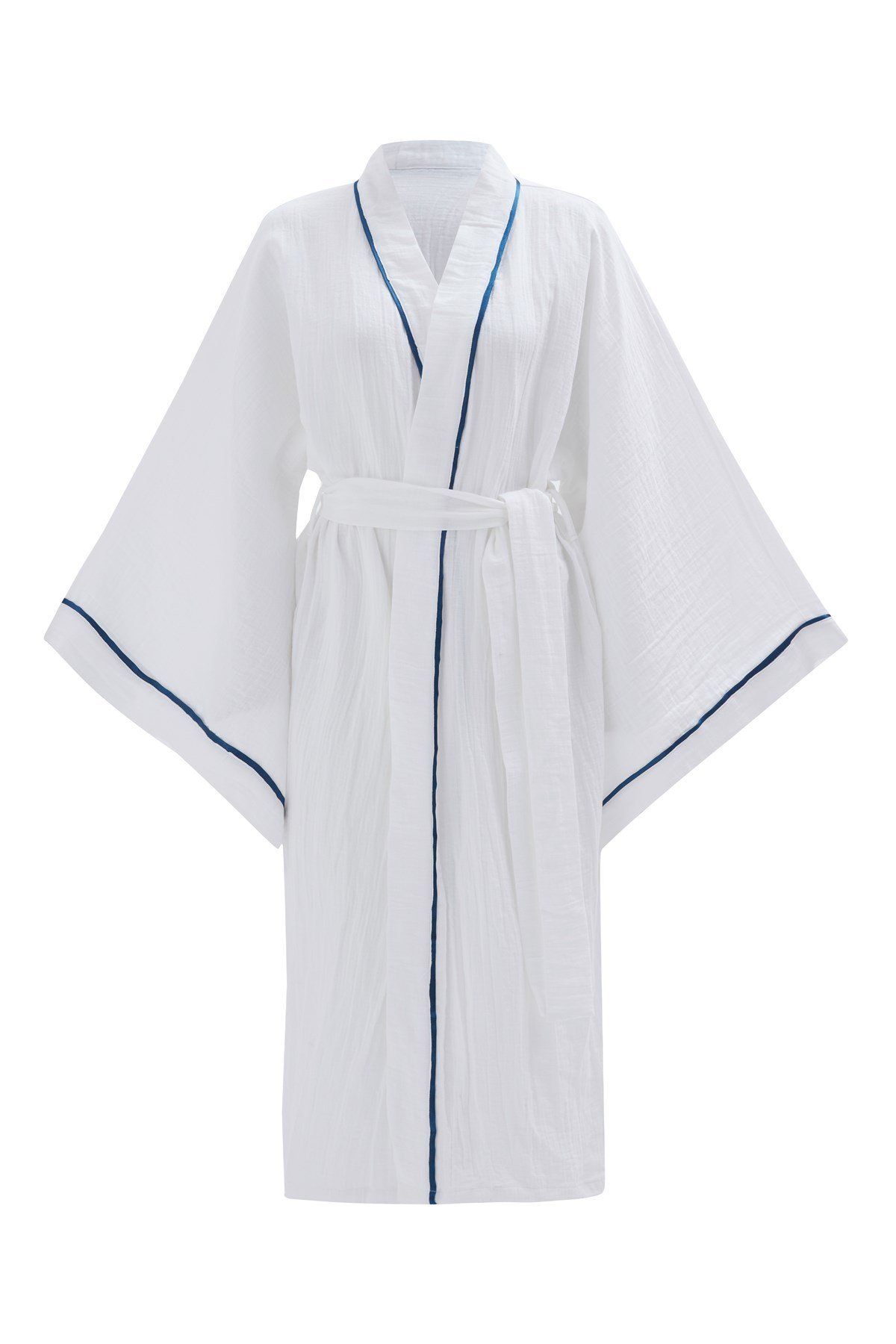 Peraluna SANDAL KIMONO Yazlık Muslin Kadın Kimono Beyaz
