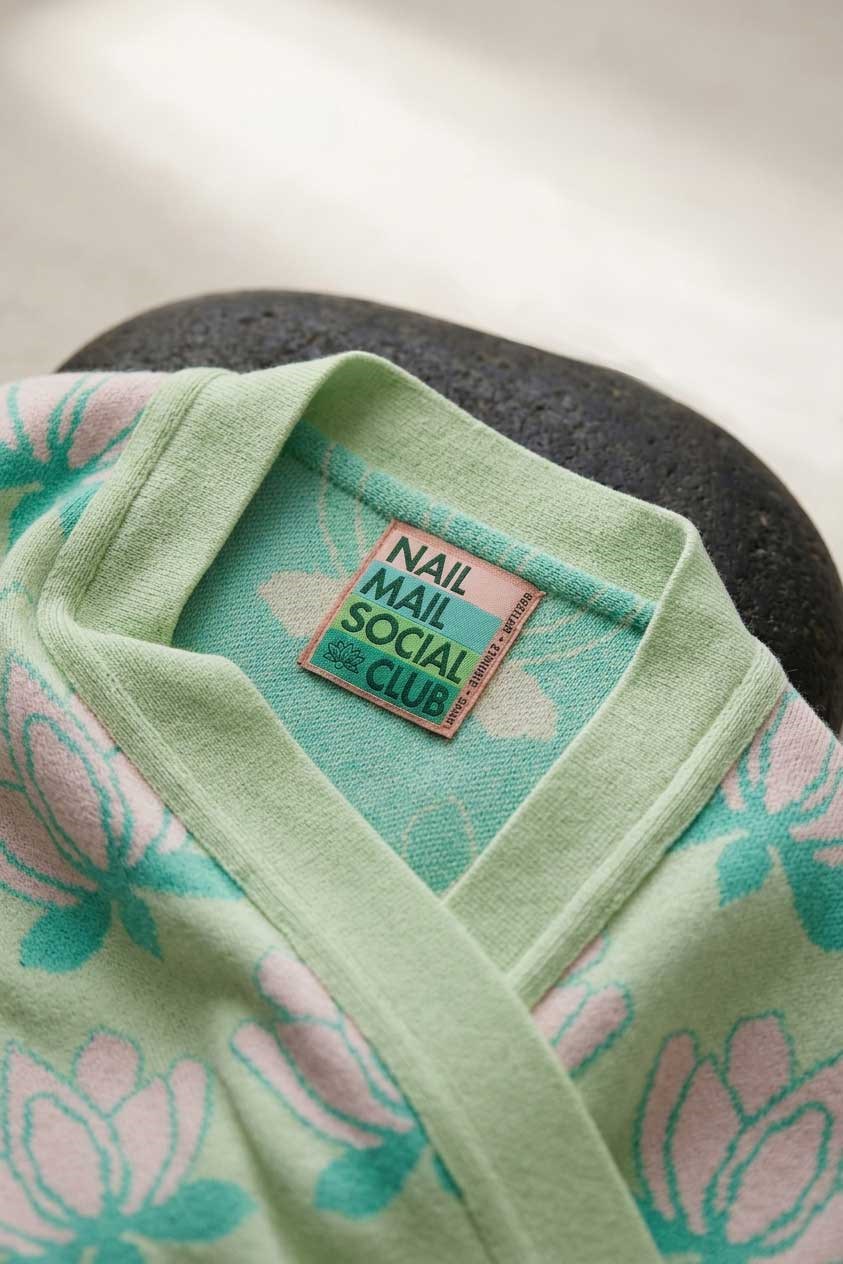 Peraluna Urban Lotus Kimono, İnce Yazlık Kadın Kimono - Mint Multi
