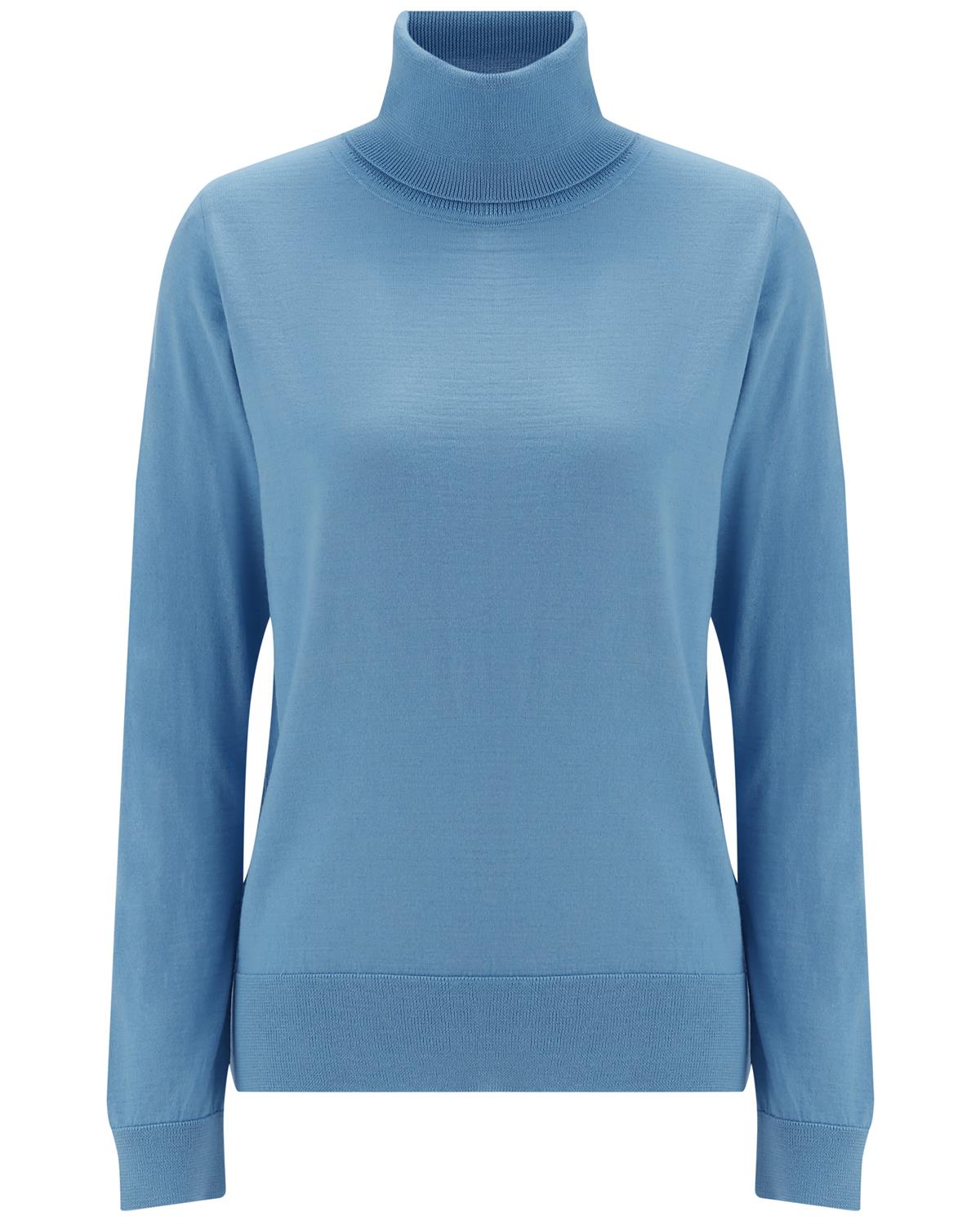 Peraluna VALERIA PULLOVER Boğazlı İnce Kadın Triko Kazak Mavi
