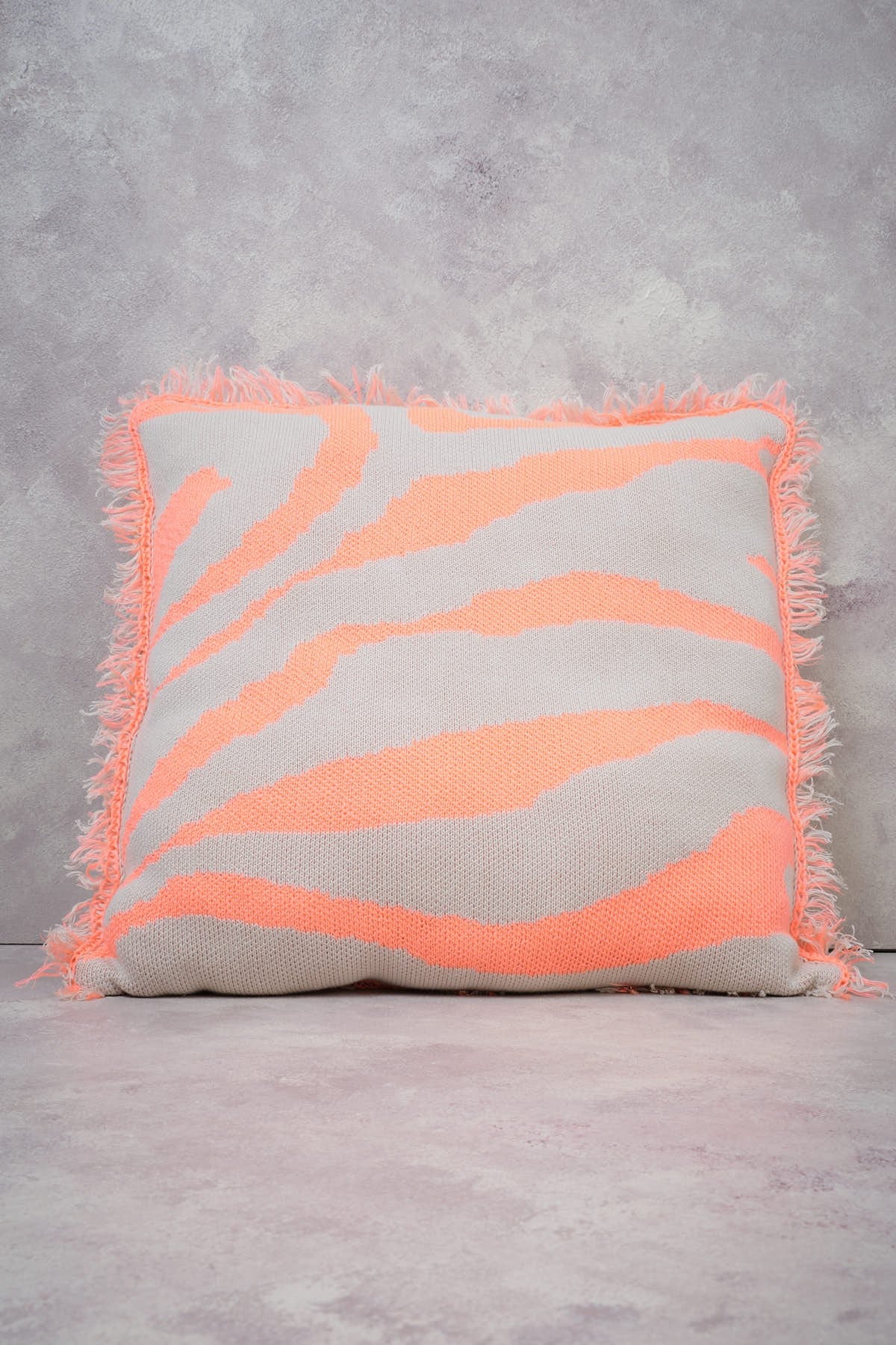 Peraluna ZEBRA PILLOW 100% Organic Cotton Knitwear Pillowcase 45X45 cm. - Beige