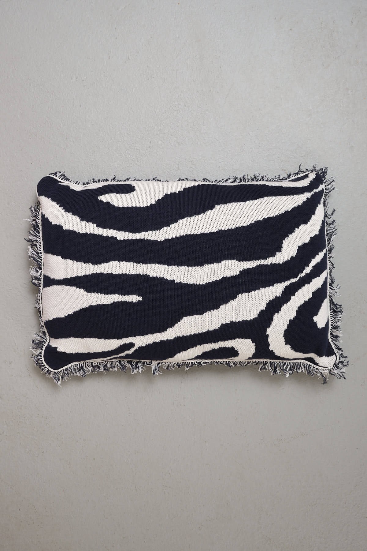 Peraluna ZEBRA PILLOW 100% Organic Cotton Knitwear Pillowcase 60x40 cm. - Navy
