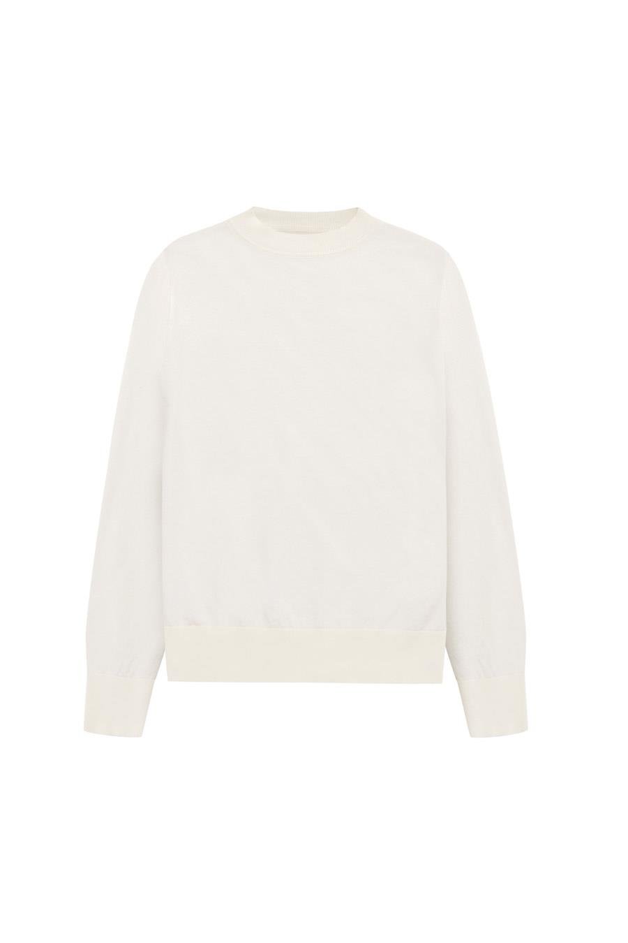 Styleboom X Peraluna CHELSEA PULLOVER Bisiklet Yaka Standart Kesim Kadın Triko Kazak - Ekru