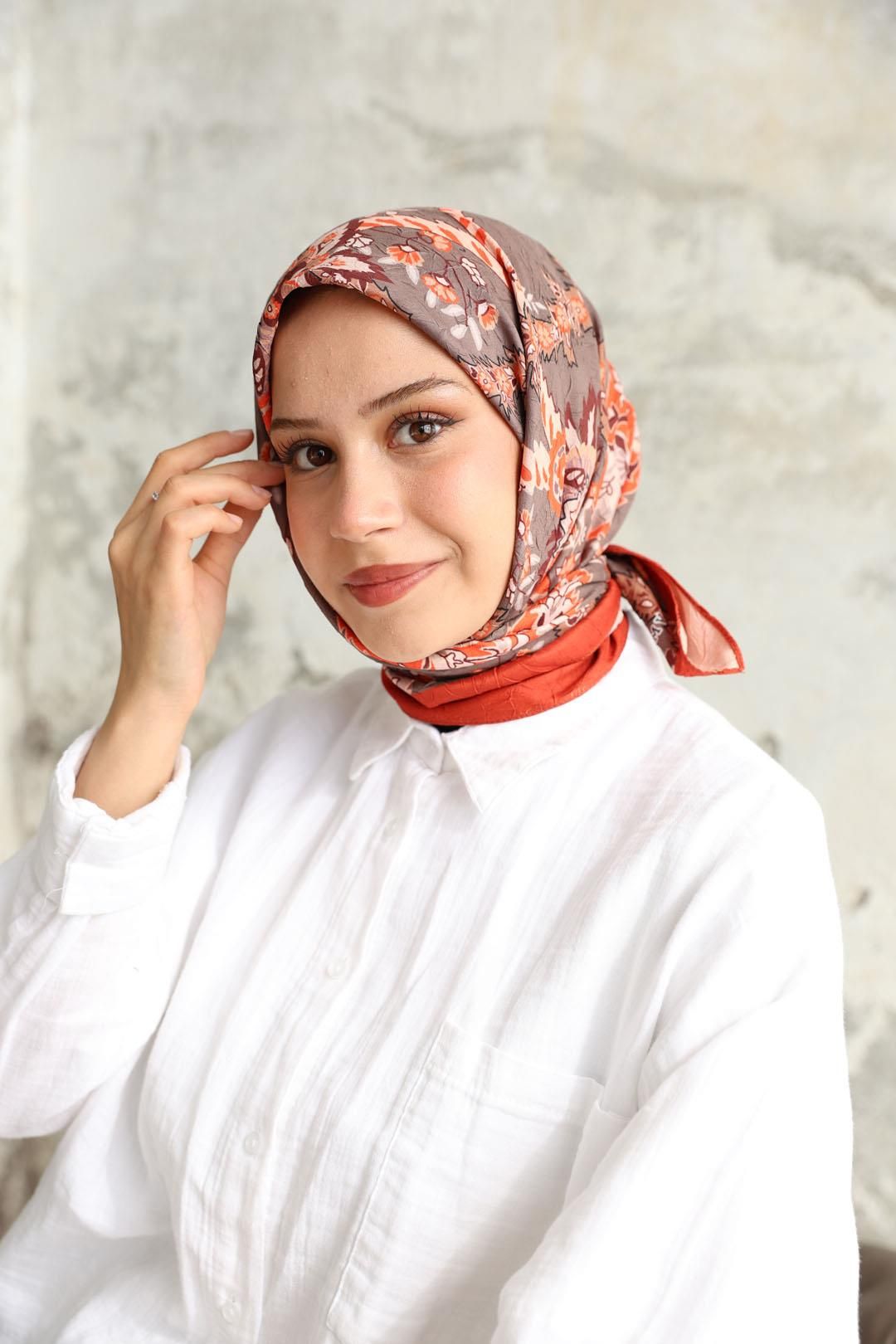 Etro Desen Bambu Kraş Eşarp Kiremit