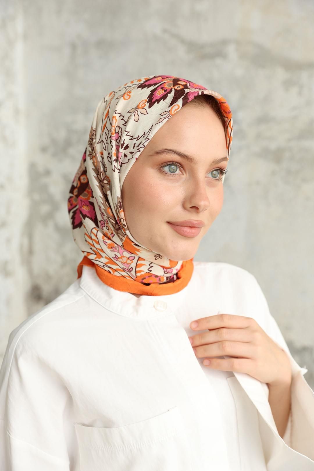Etro Desen Bambu Kraş Eşarp Turuncu